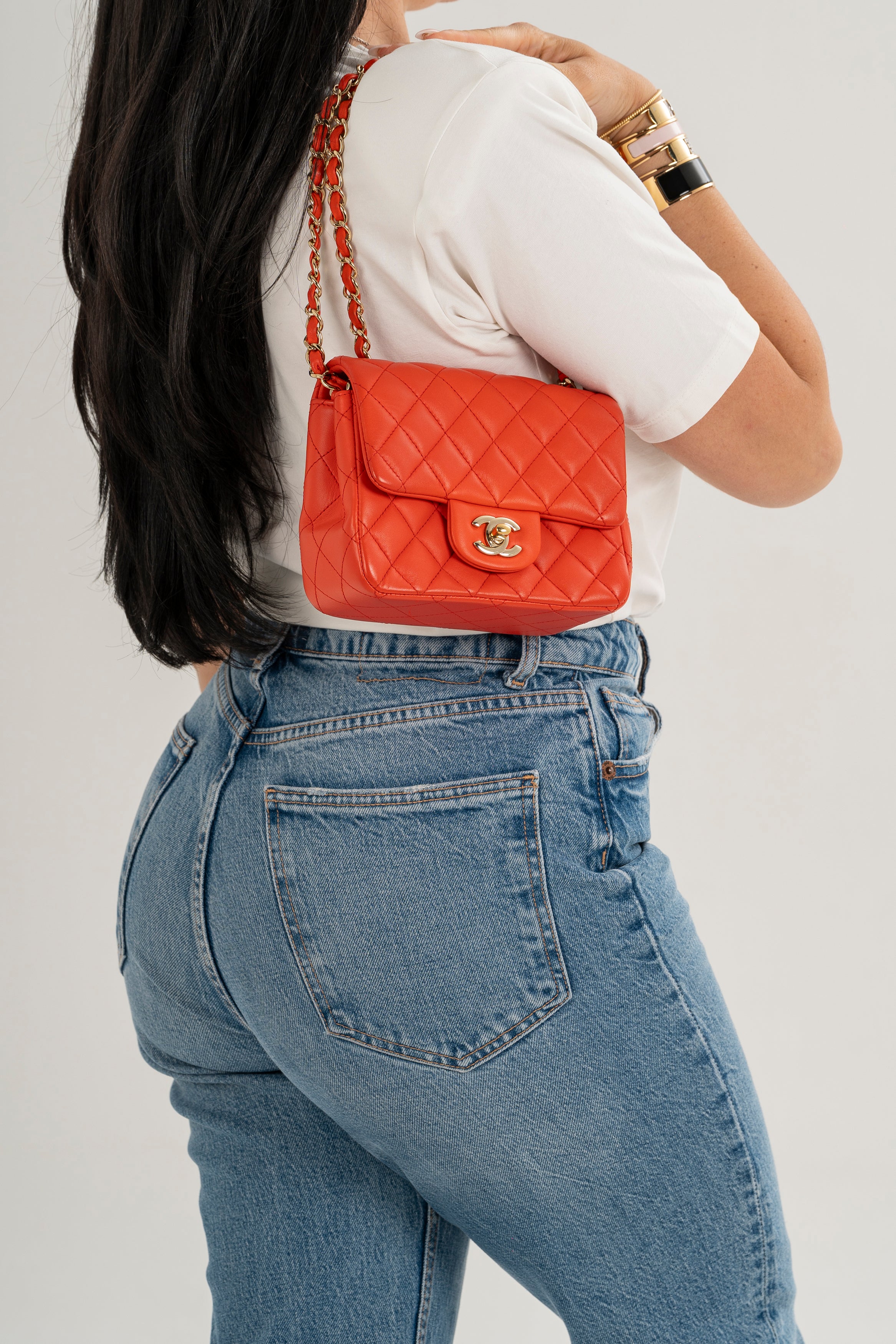 Chanel Mini Square Corallo