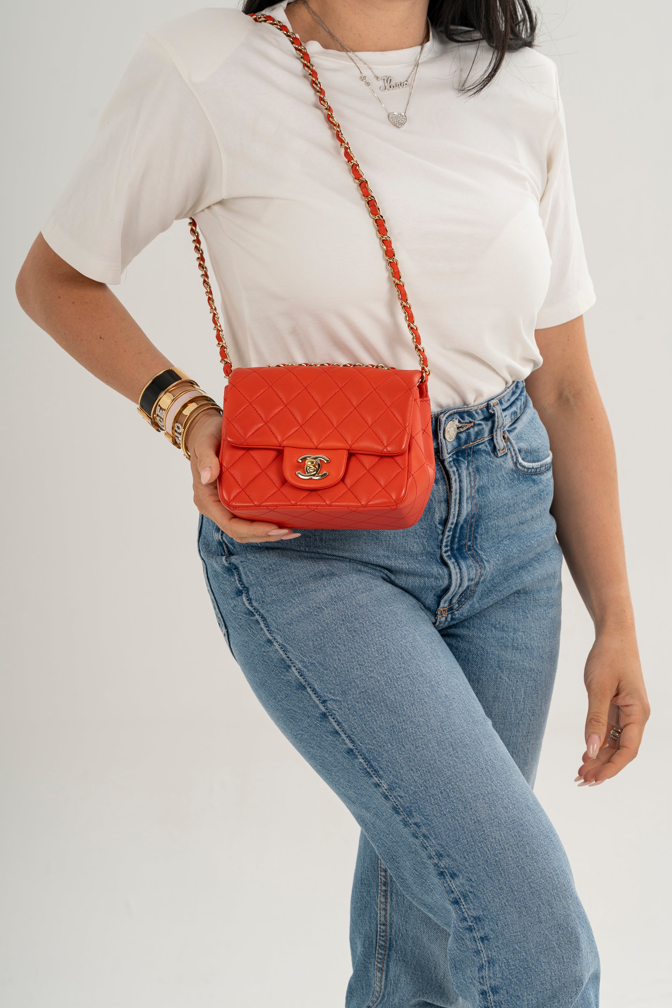 Chanel Mini Square Corallo