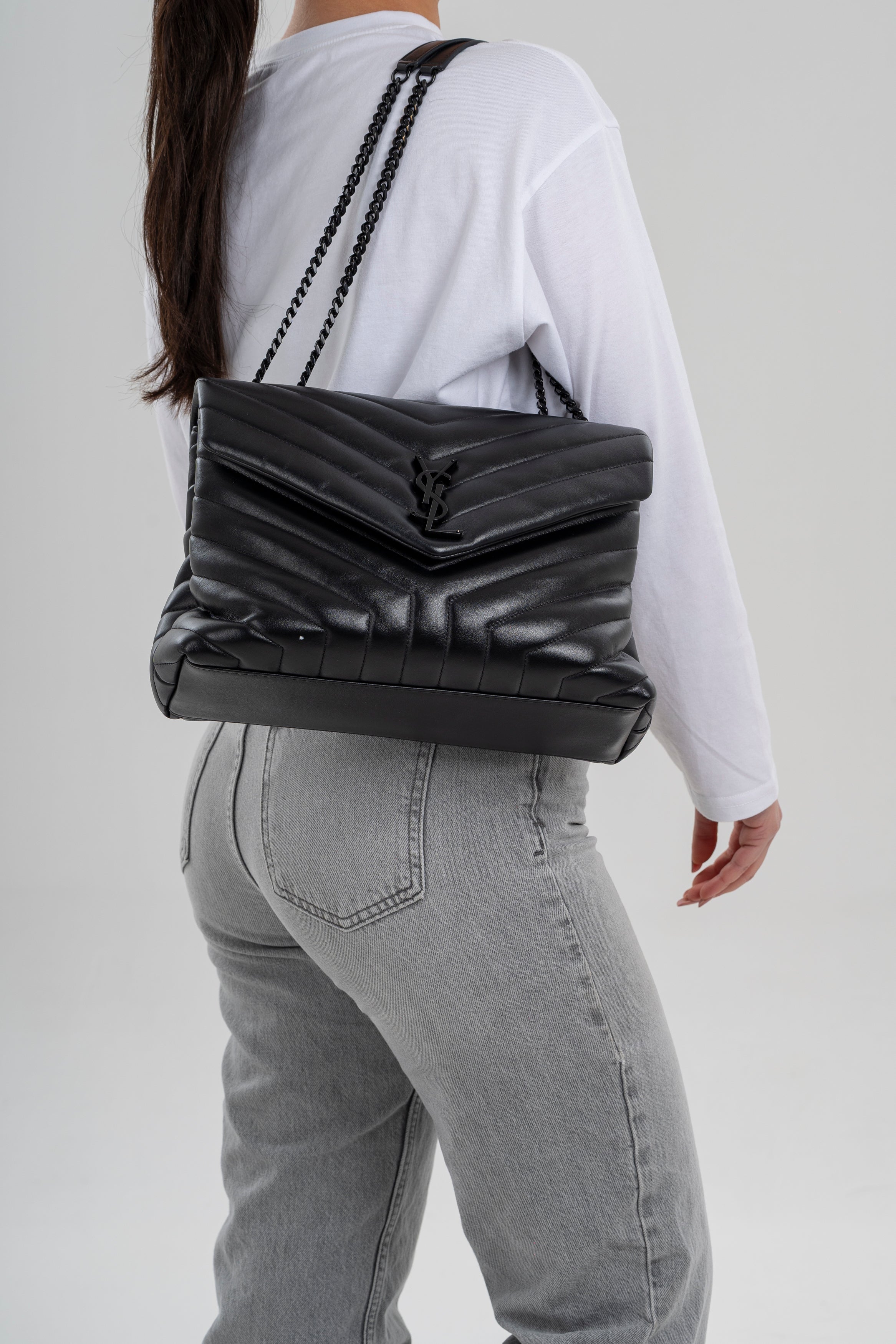 Saint laurent Lou Lou Media Total Black