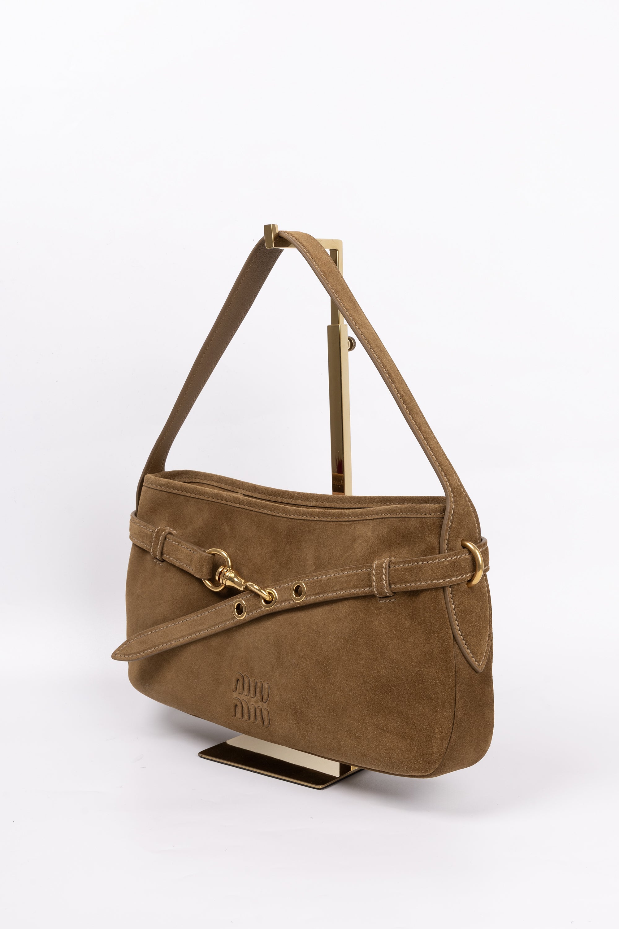 Miu Miu aventure in suede marrone