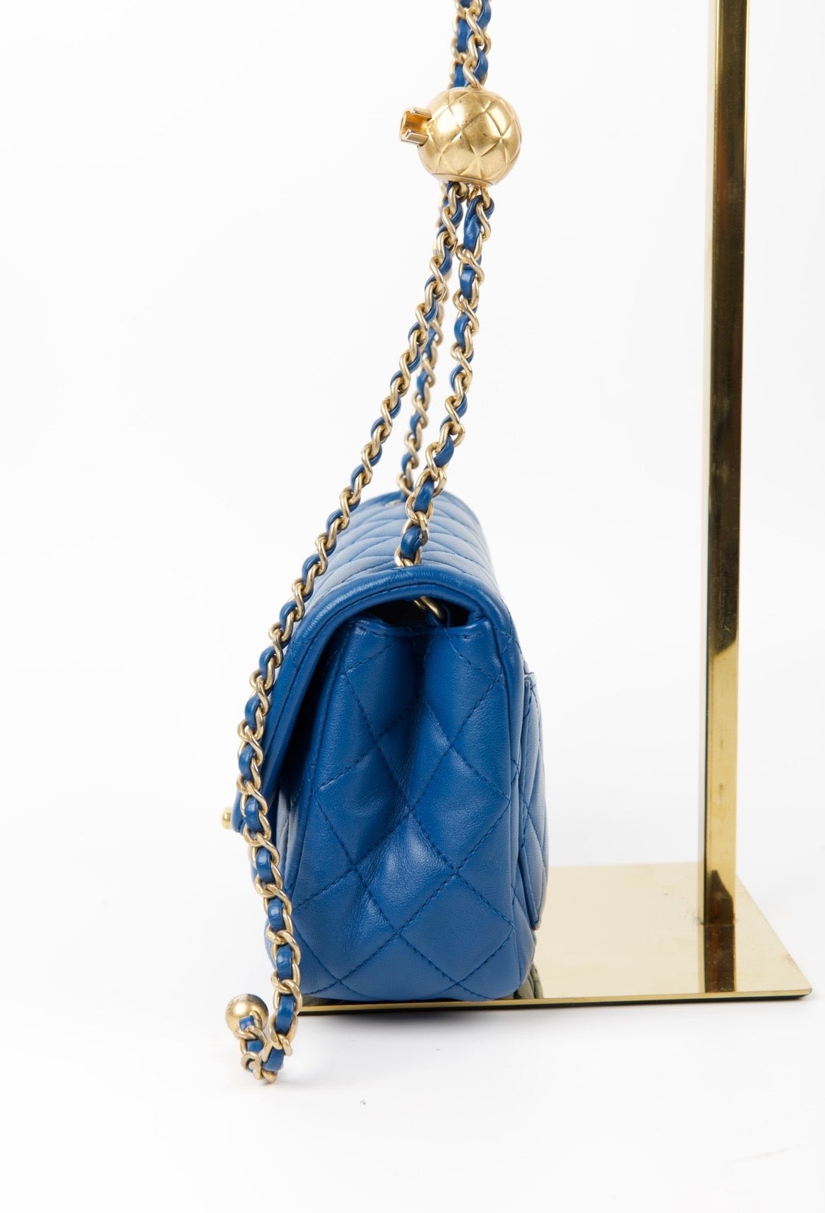 CHANEL MINI SQUARE BLU