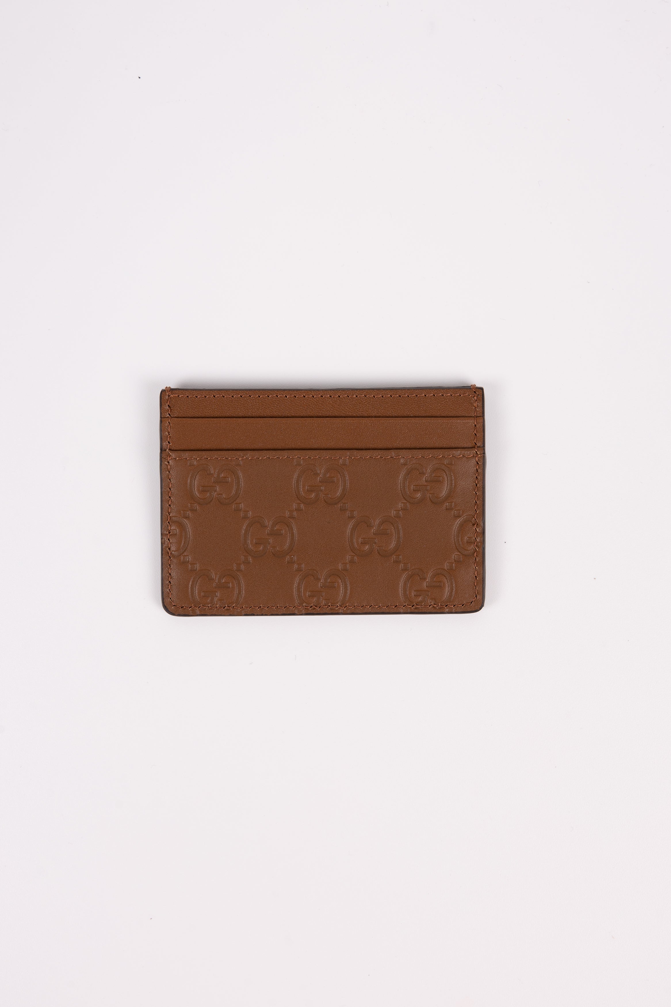 Gucci Portacarte Marrone In Pelle