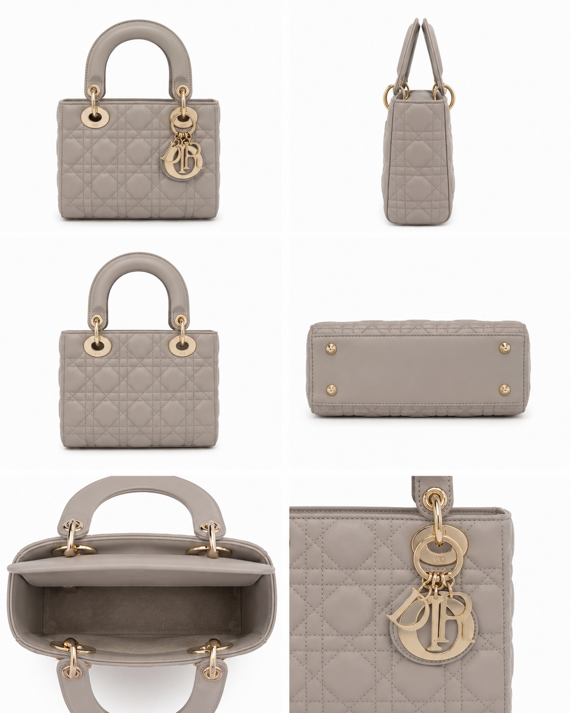 LADY DIOR SMALL GRIGIO TRIANON