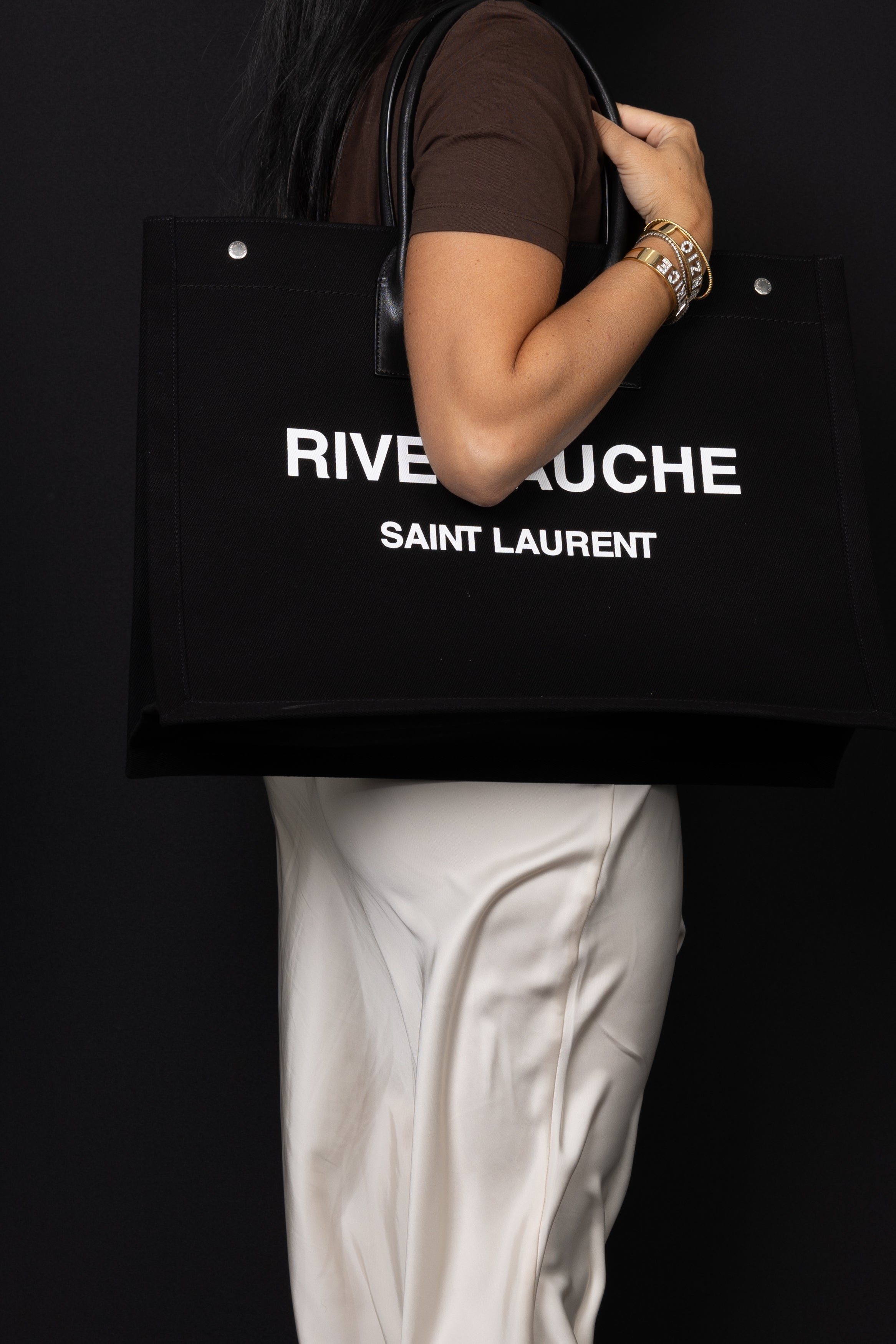 Saint Laurent Rive Gauche Tote Bag Nera