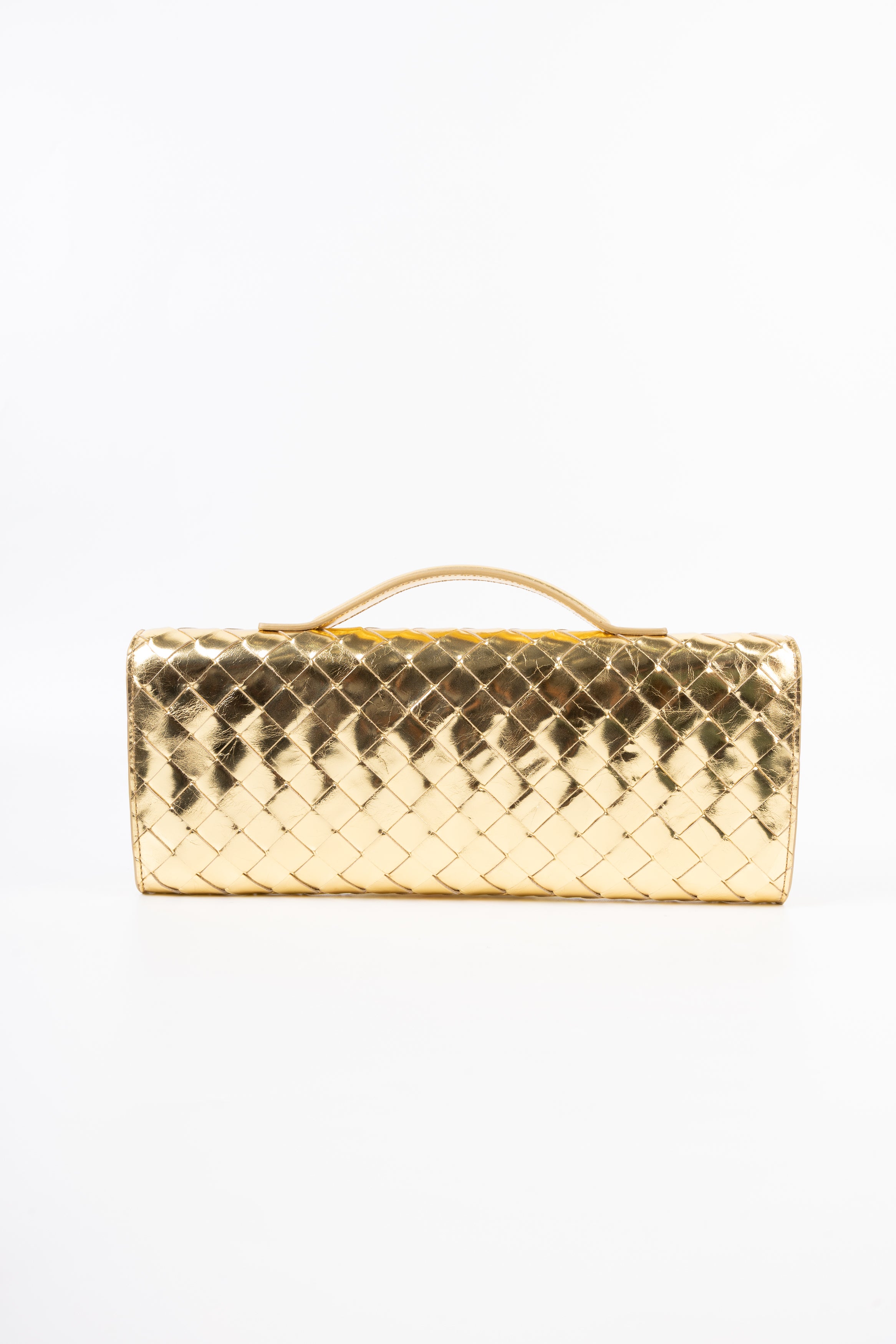 bottega veneta andiamo clutch gold