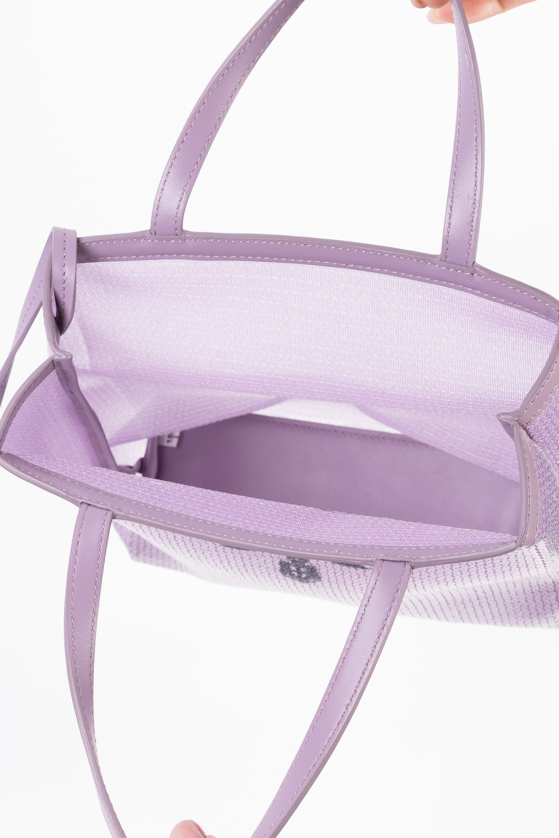 Prada Mini Shopper in Rete Viola con Paillettes