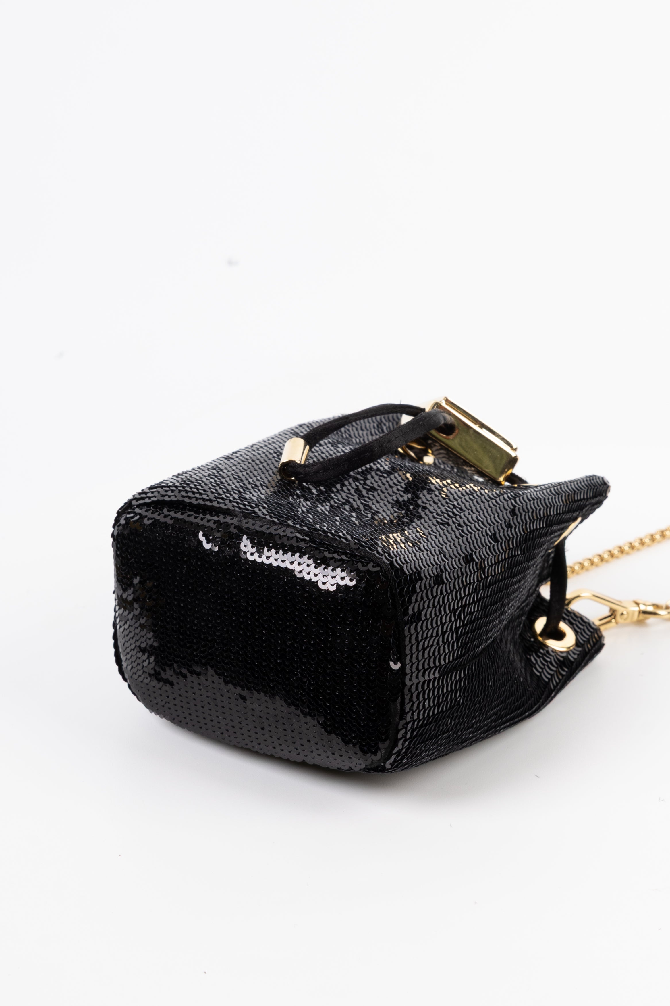 prada secchiello micro pouch con paillettes