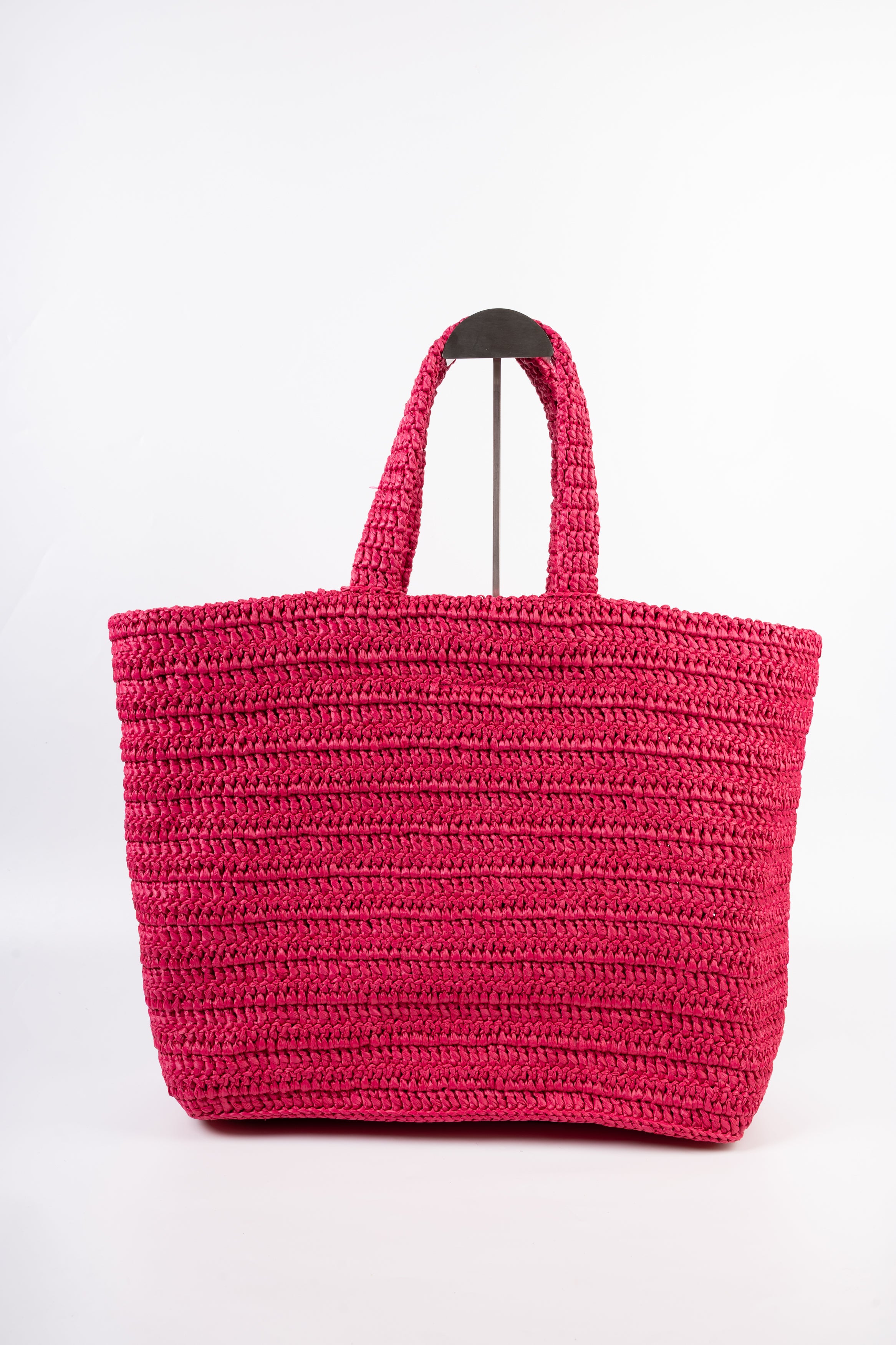 saint laurent rive gauche in rafia fucsia