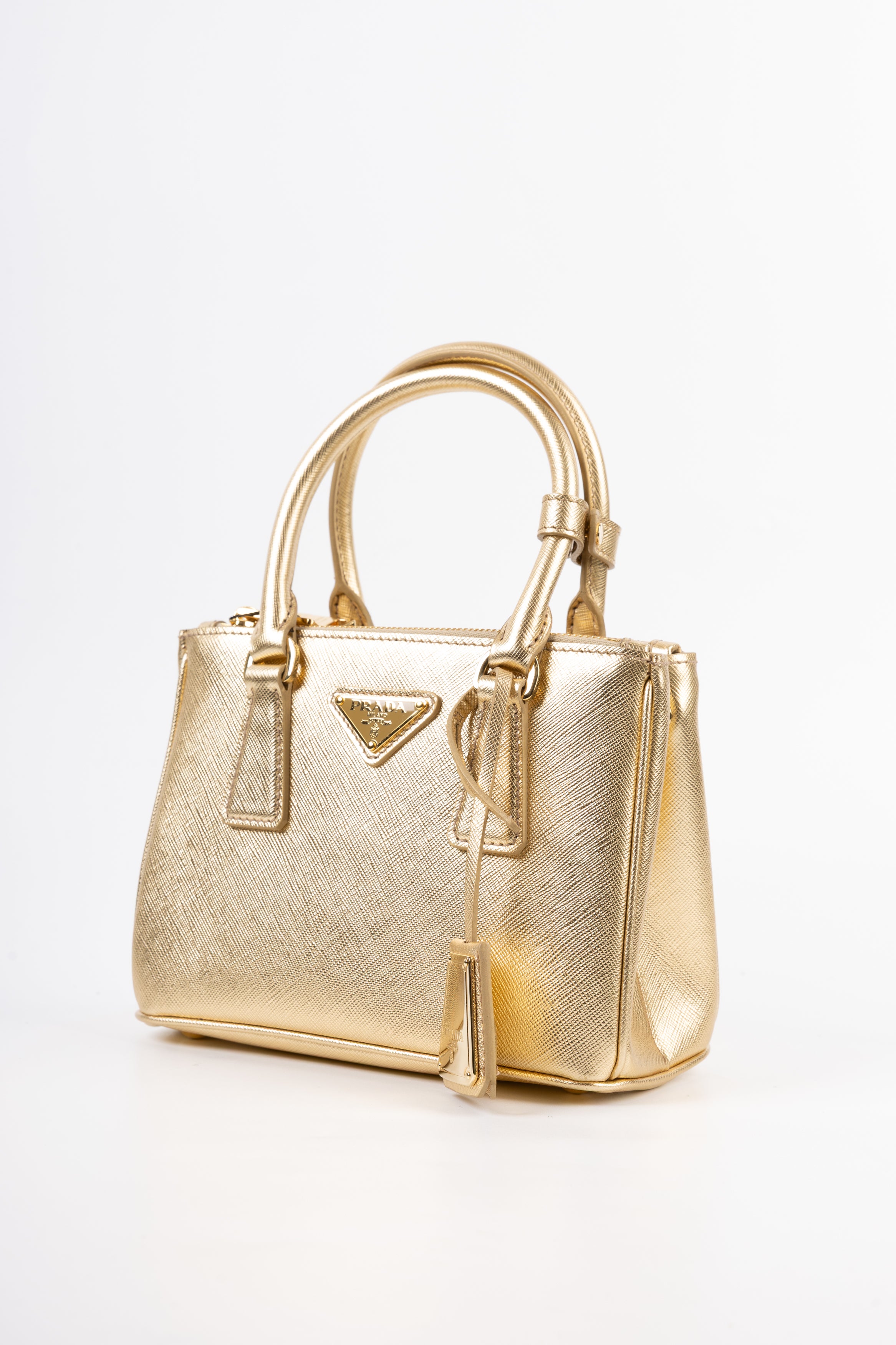 Prada galleria mini gold