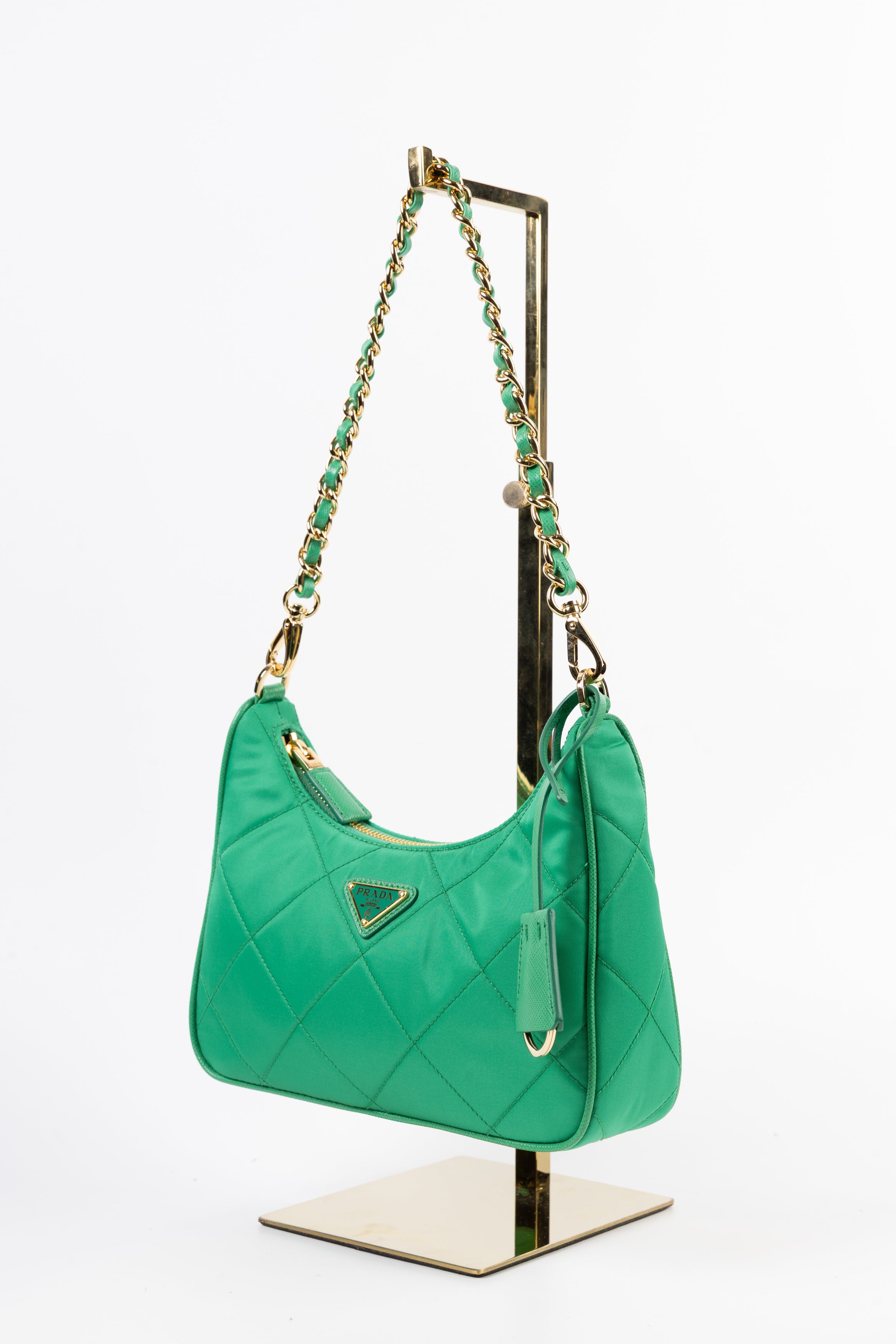 Prada Chain Nylon Verde Prato