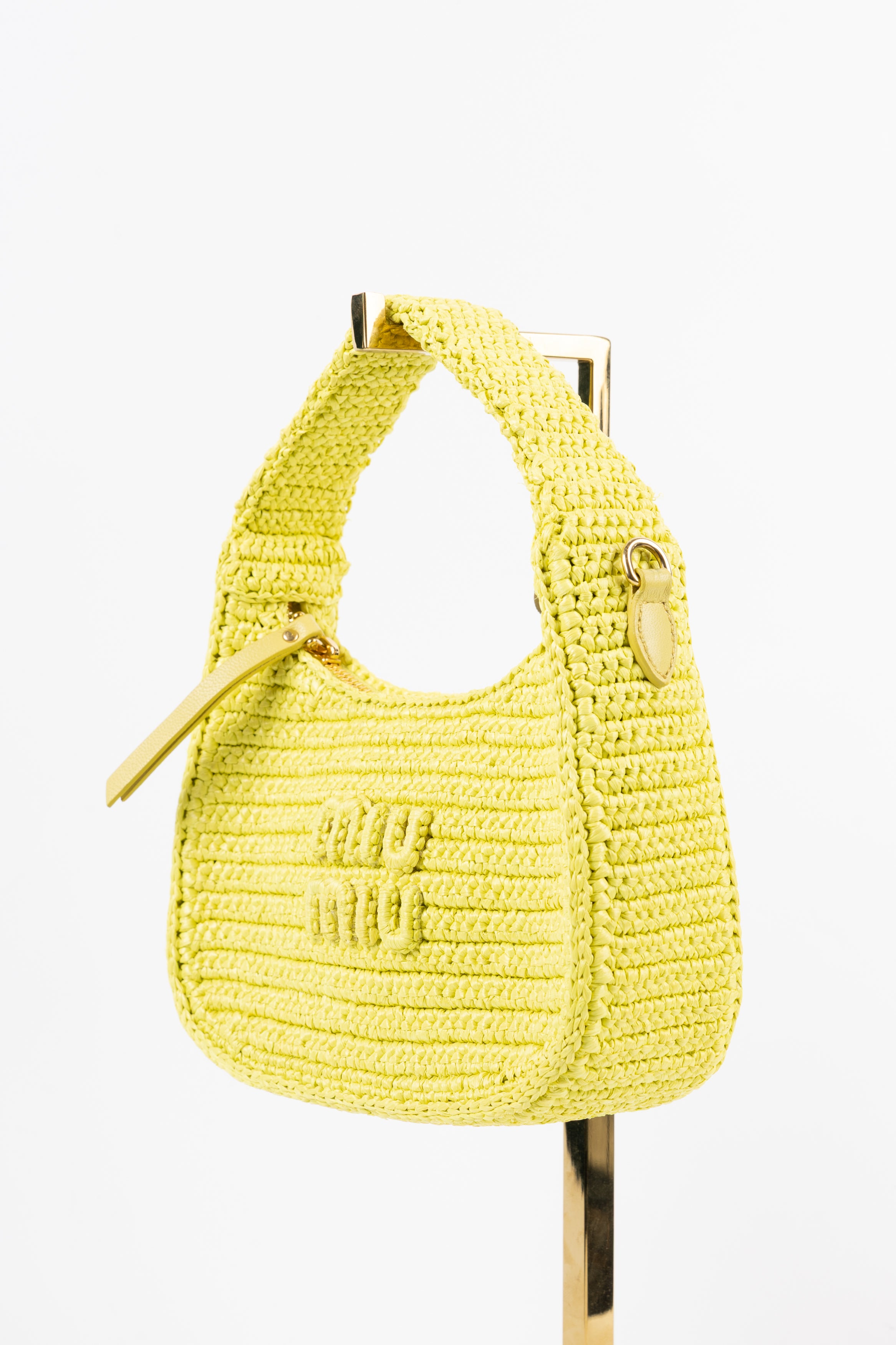 Miu Miu Wonder in Rafia Verde Lime