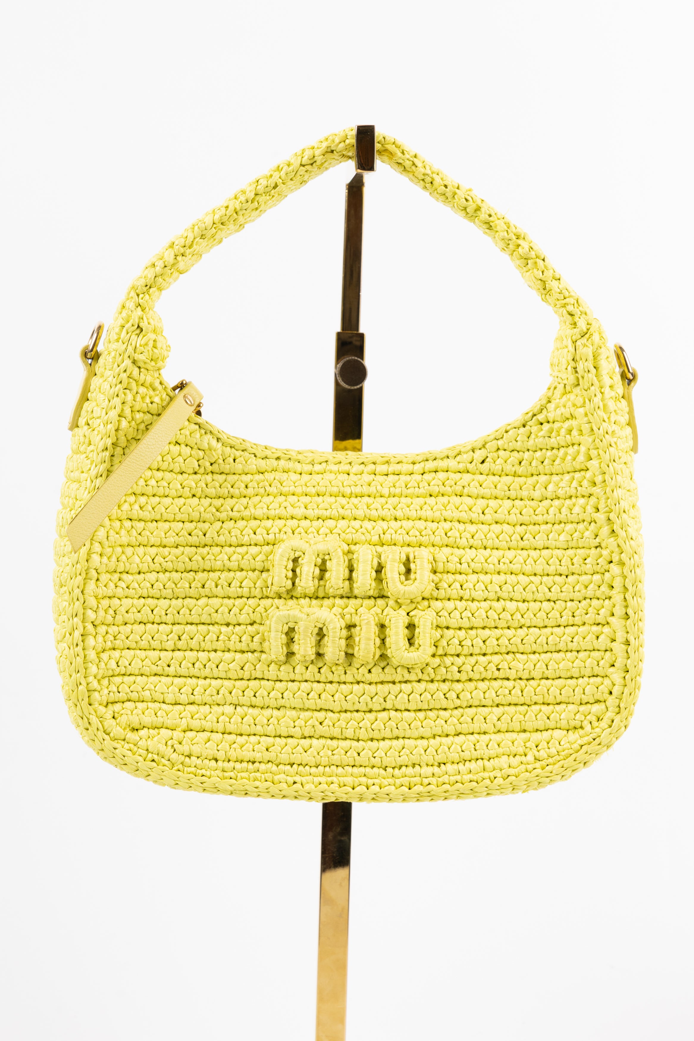 Miu Miu Wonder in Rafia Verde Lime