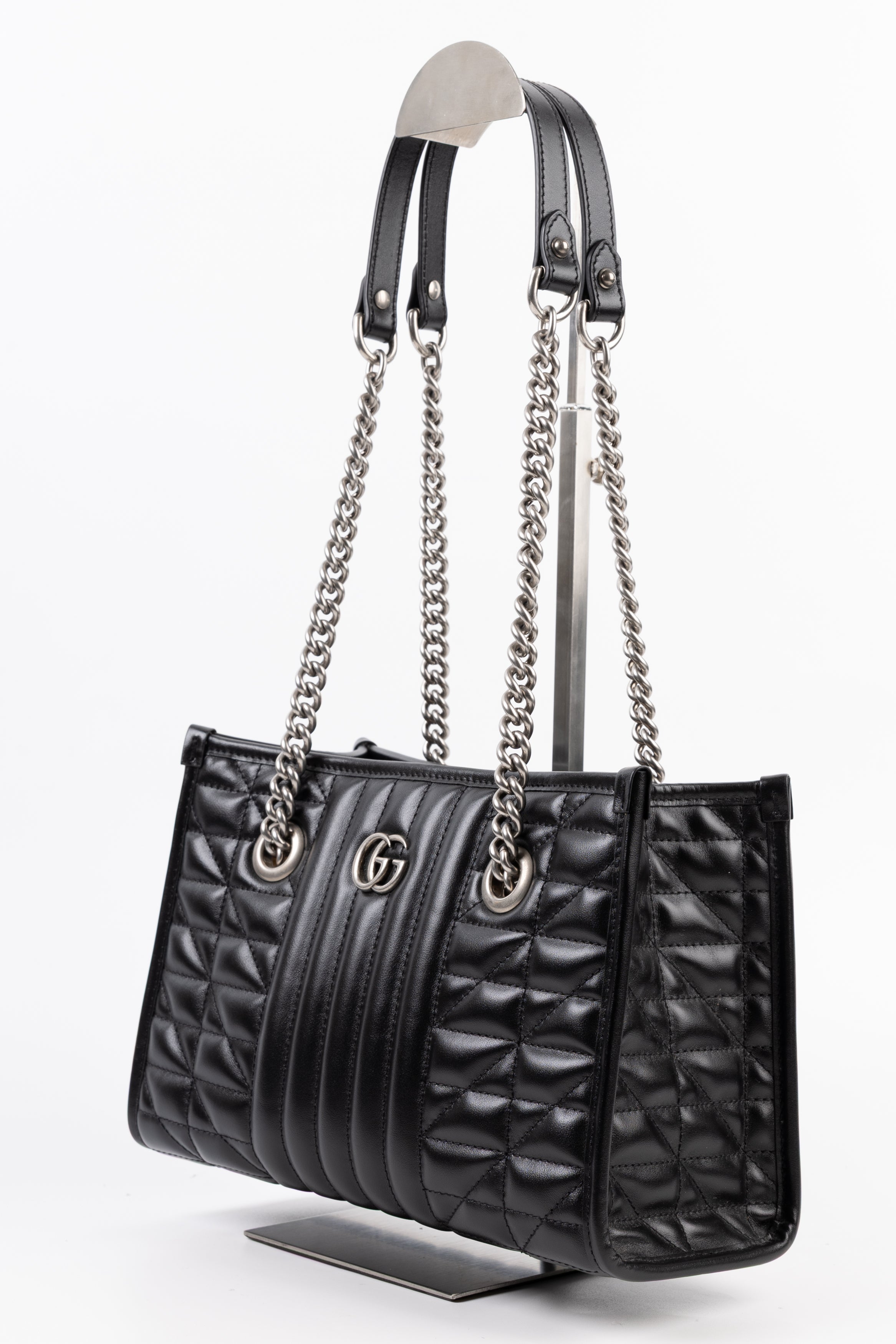 Gucci Nera Lion GG Marmont Silver