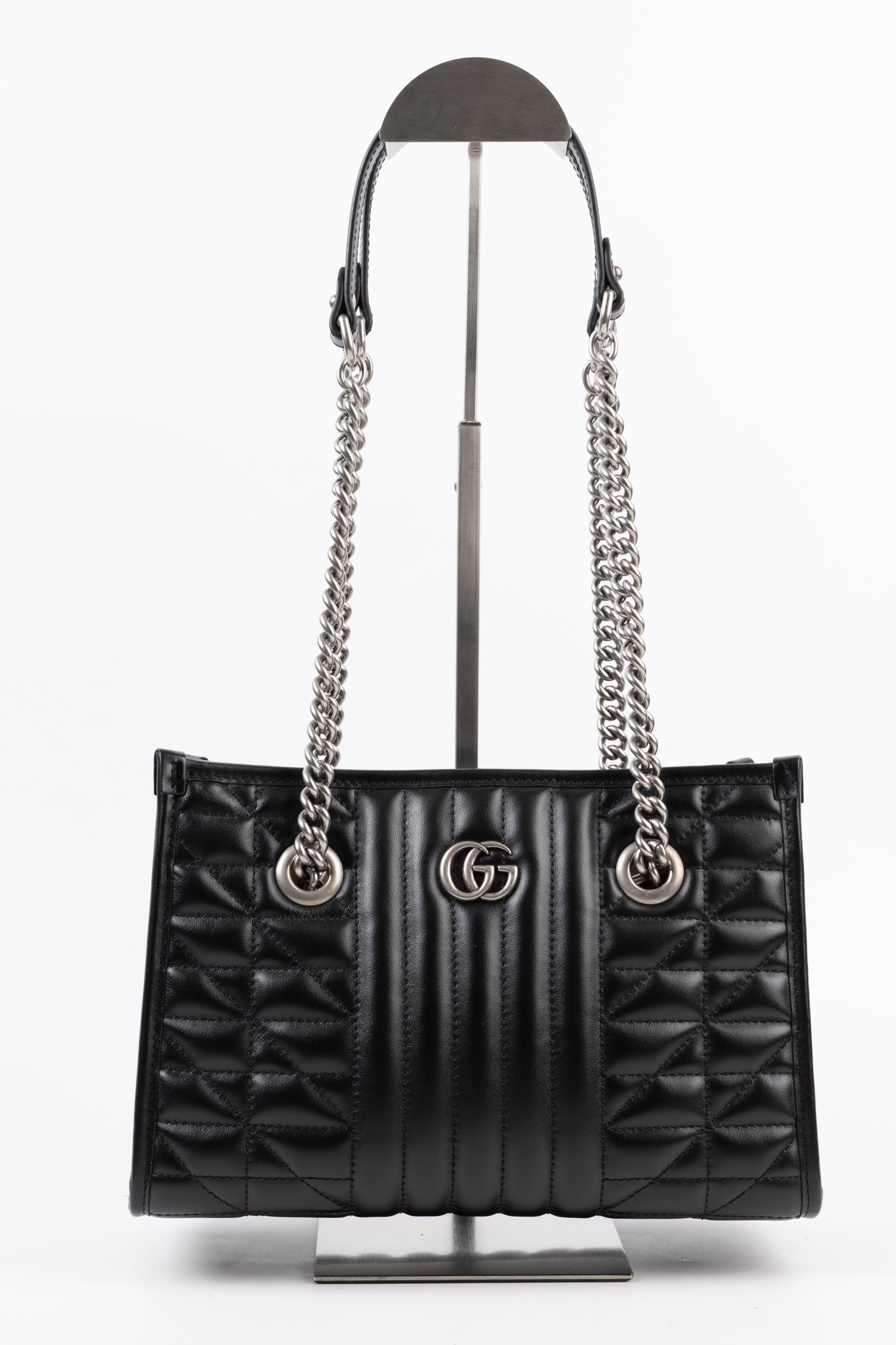 Gucci Nera Lion GG Marmont Silver