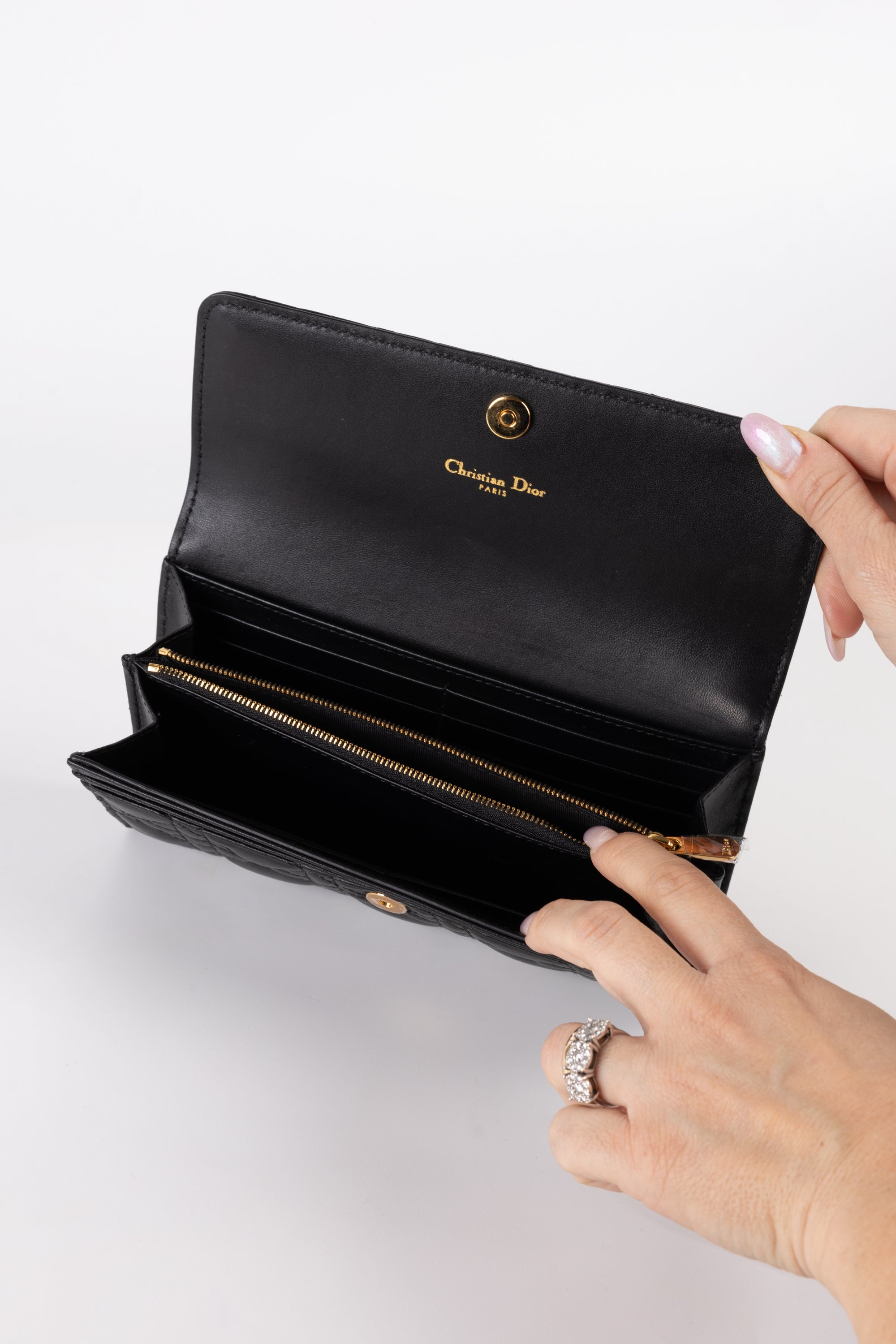 Dior Portafoglio lungo Orchid Jolie Nero