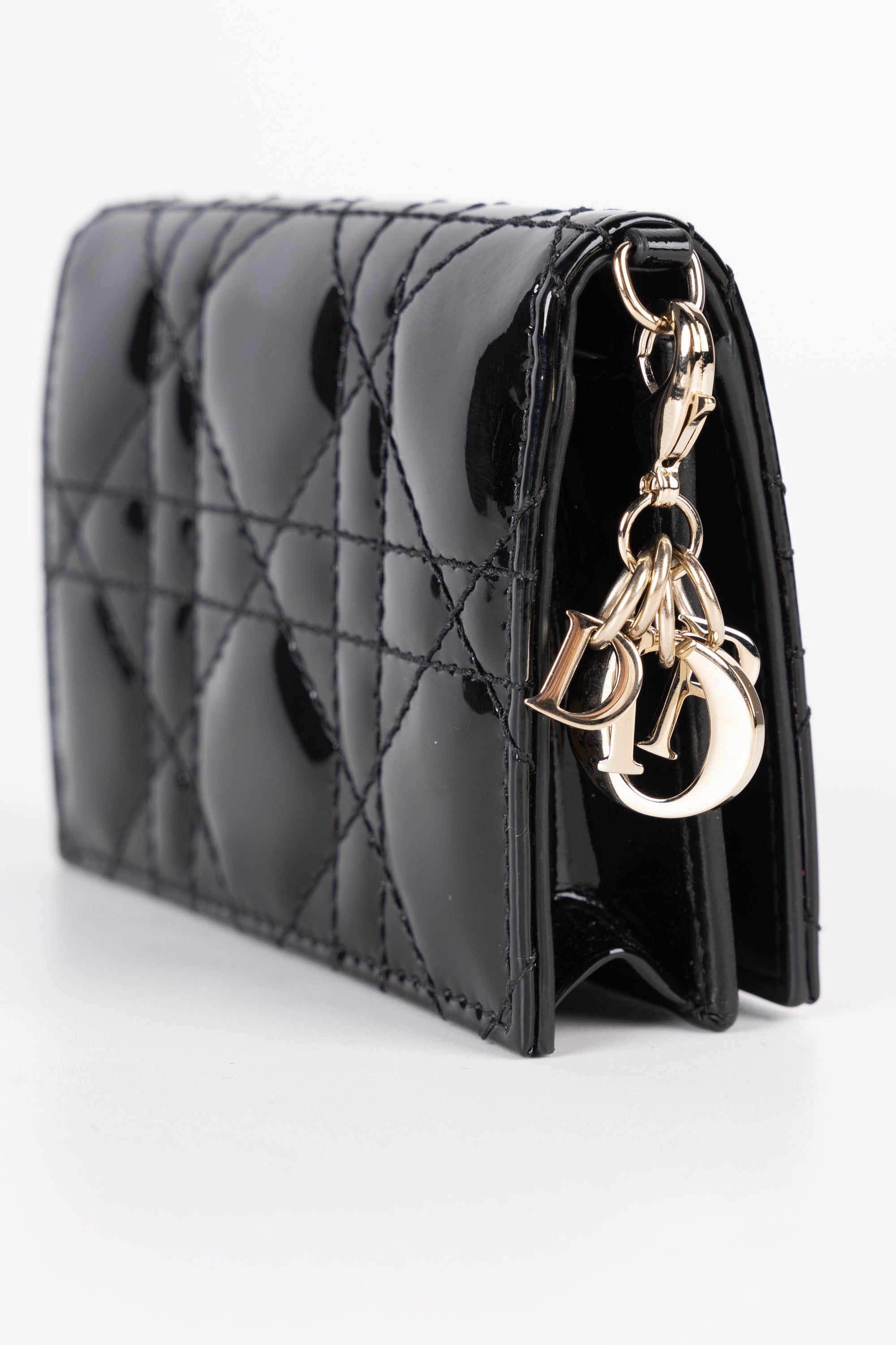 Dior Portacarte Bloom Lady in Vernice Nero