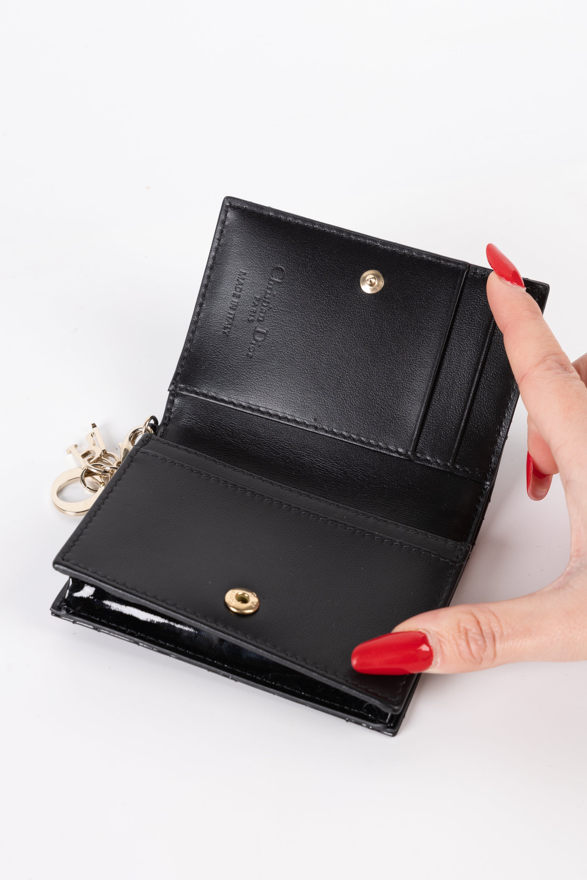 Dior Portacarte Bloom Lady in Vernice Nero