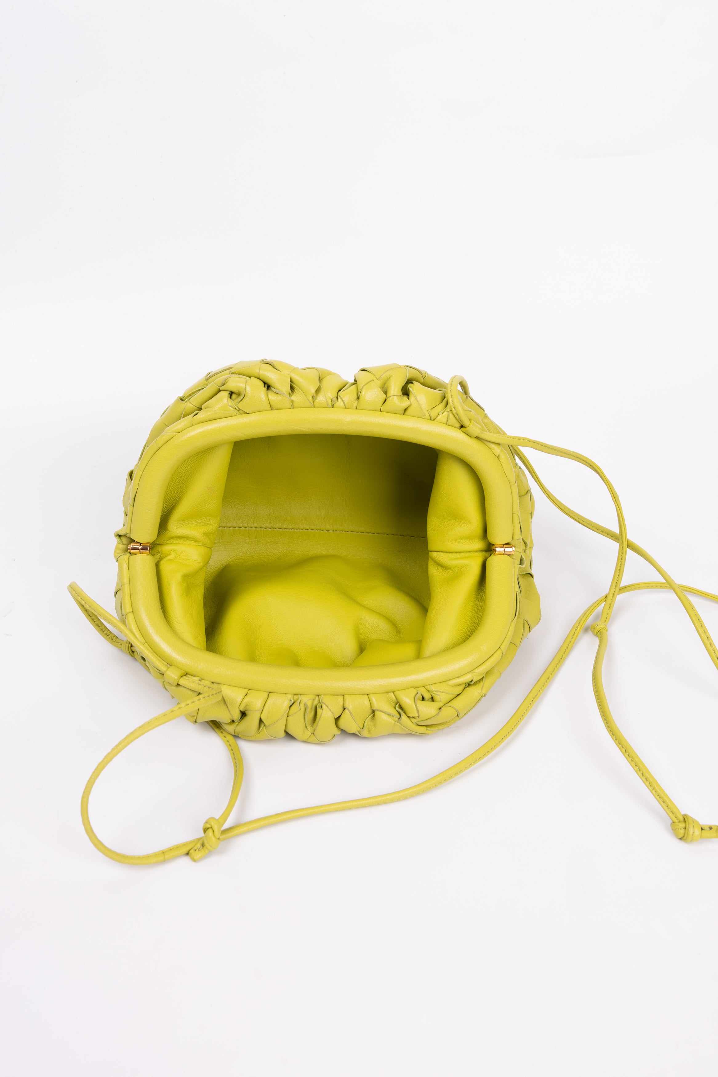 Bottega Veneta Mini Pouch con tracolla Verde lime