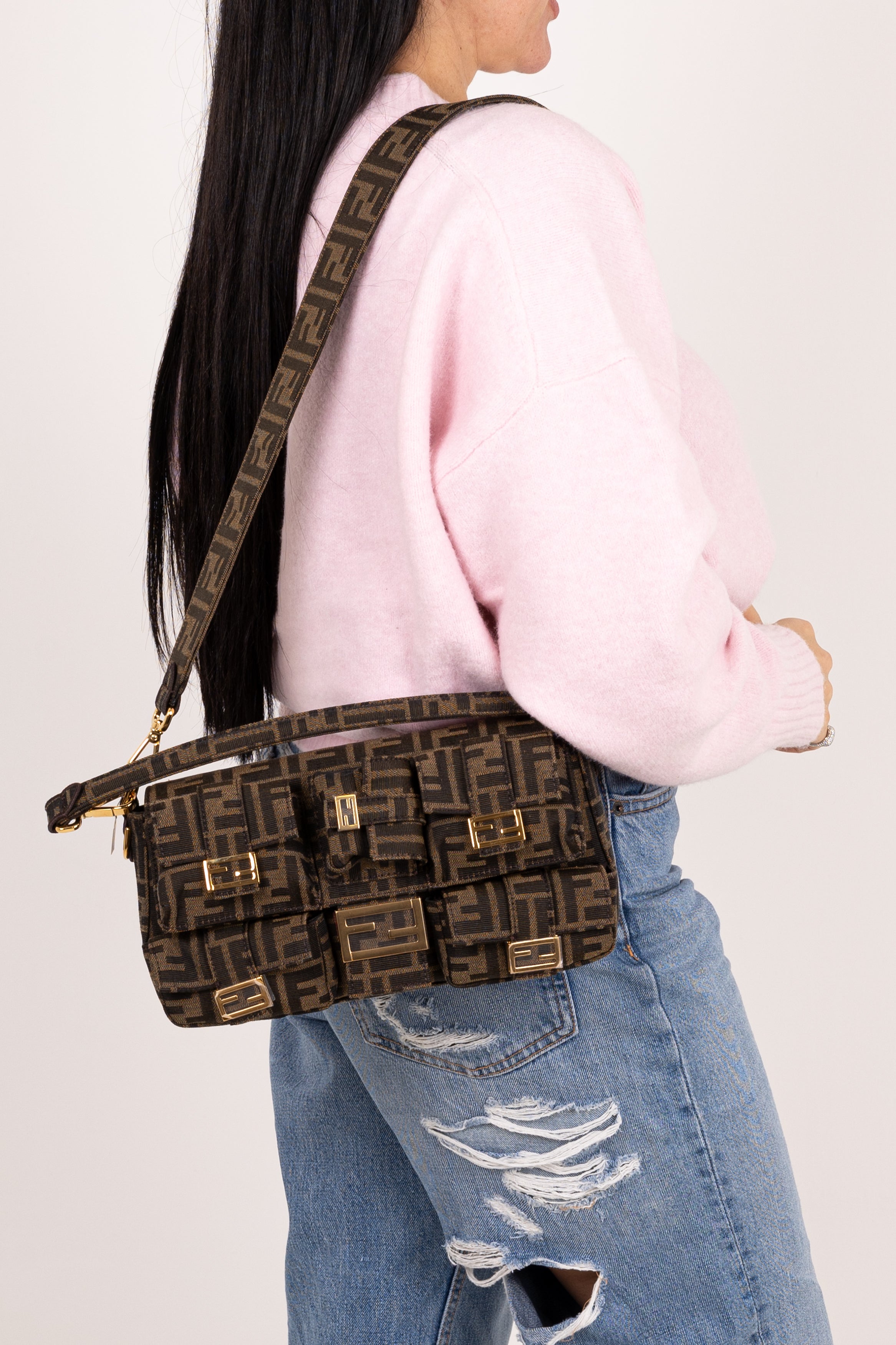 Fendi Baguette in Tela FF Multi Pochette