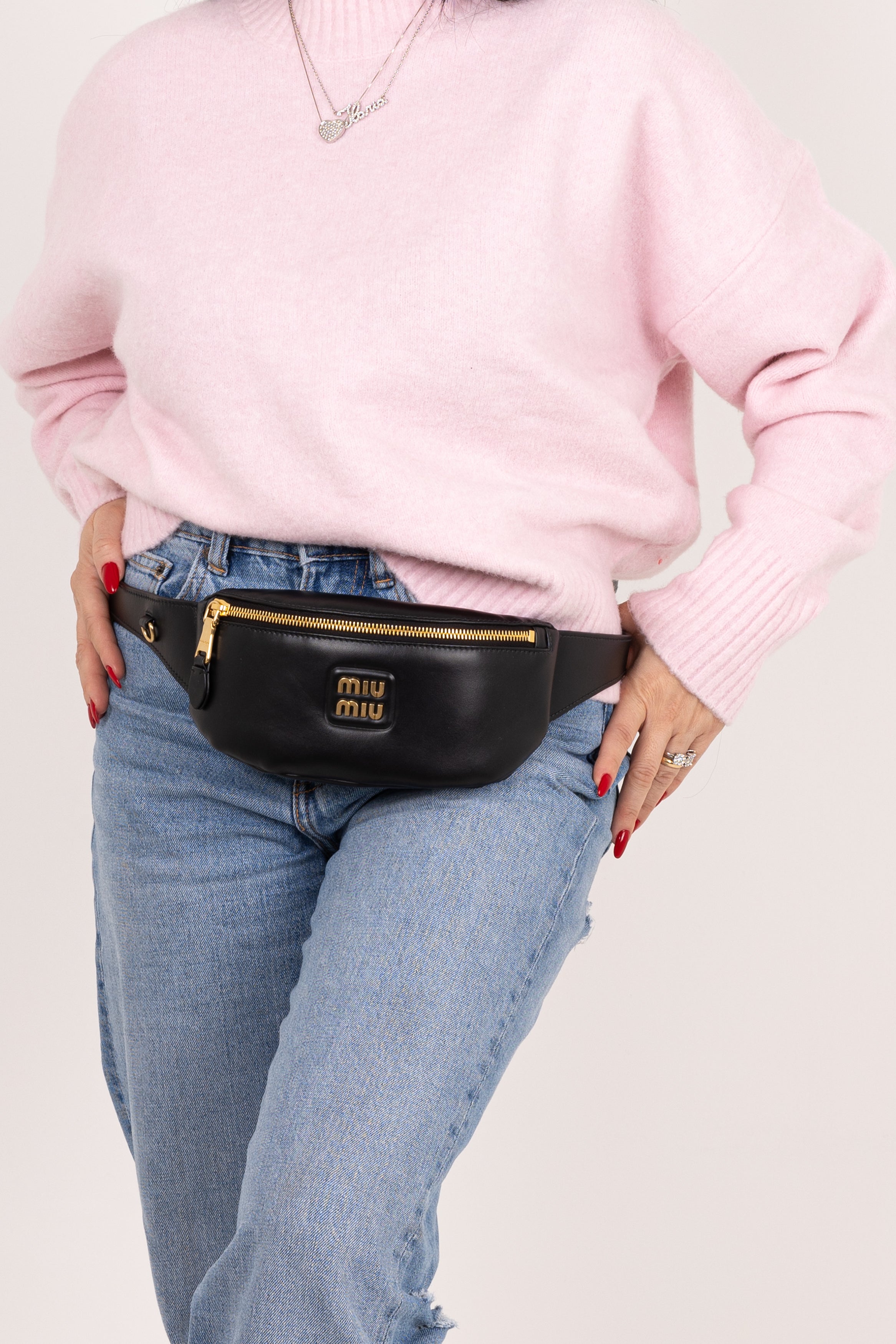 Miu Miu Marsupio Piccolo in pelle Nero