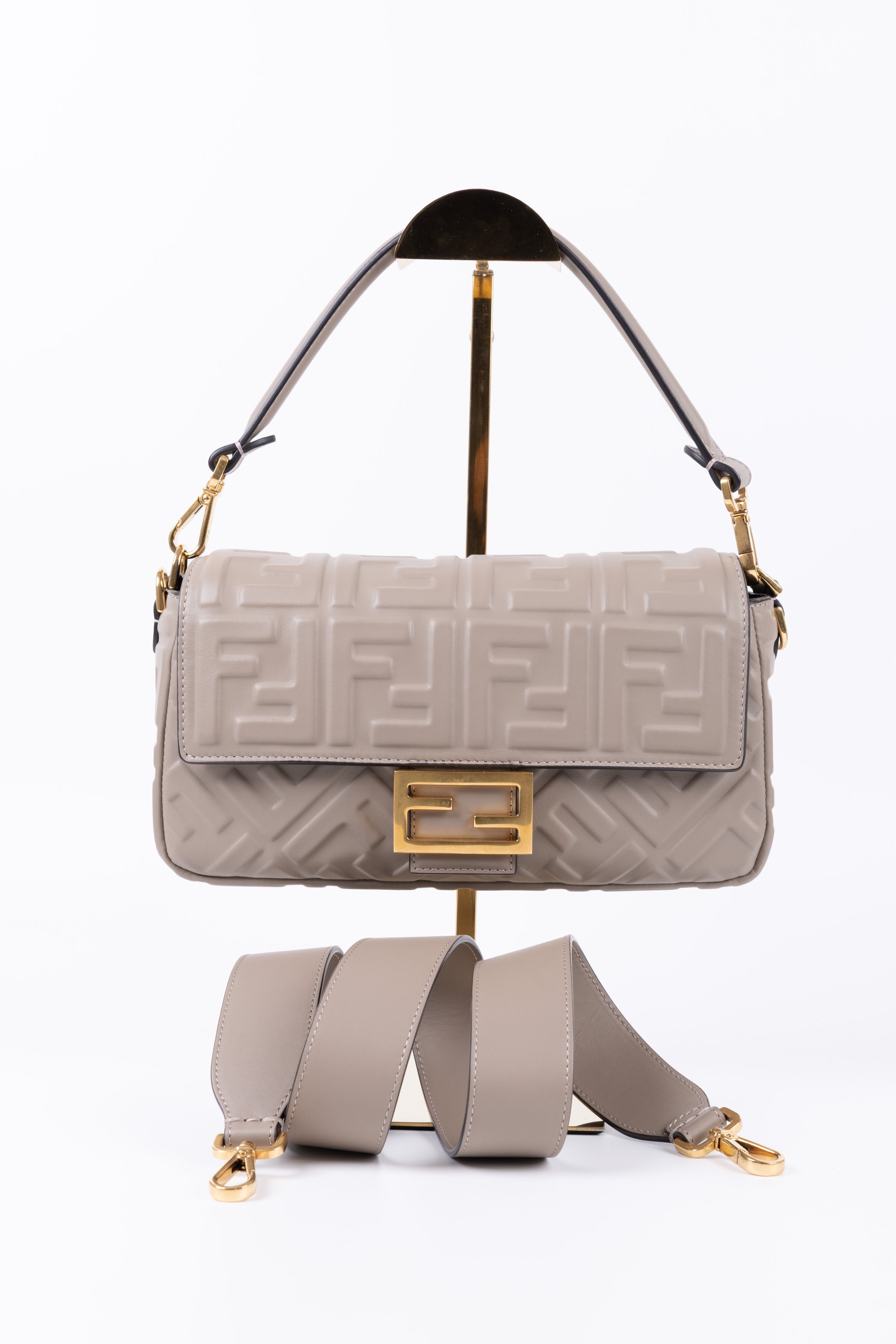 FENDI BAGUETTE TORTORA IN PELLE FF