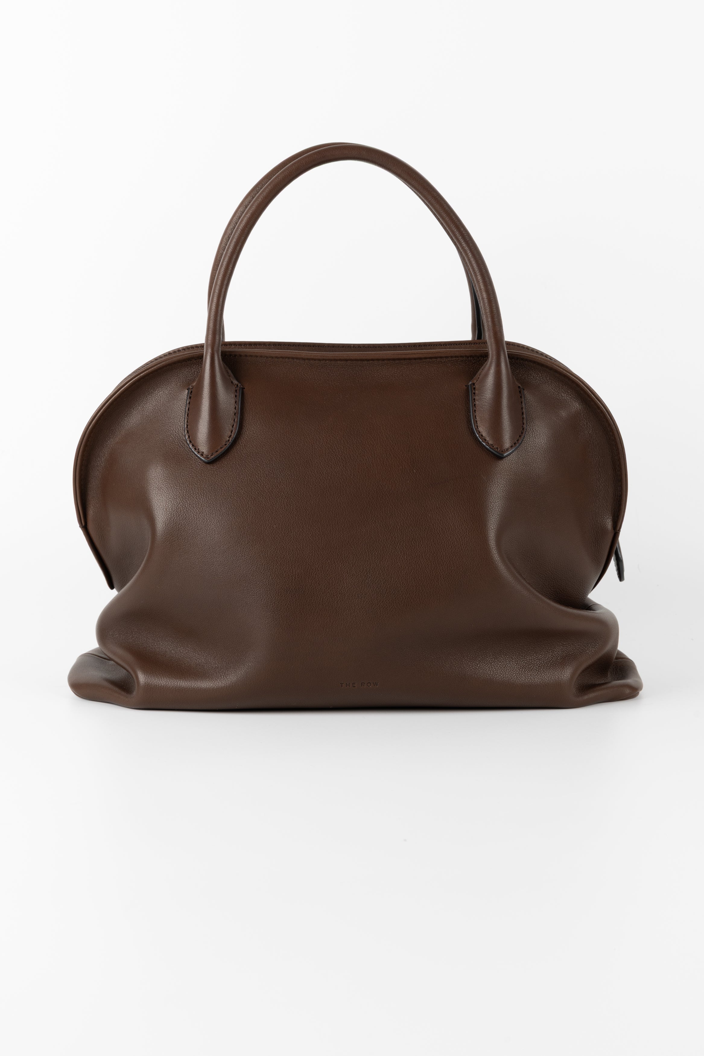 THE ROW BORSA AGNES 12 MEDIUM IN PELLE MARRONE