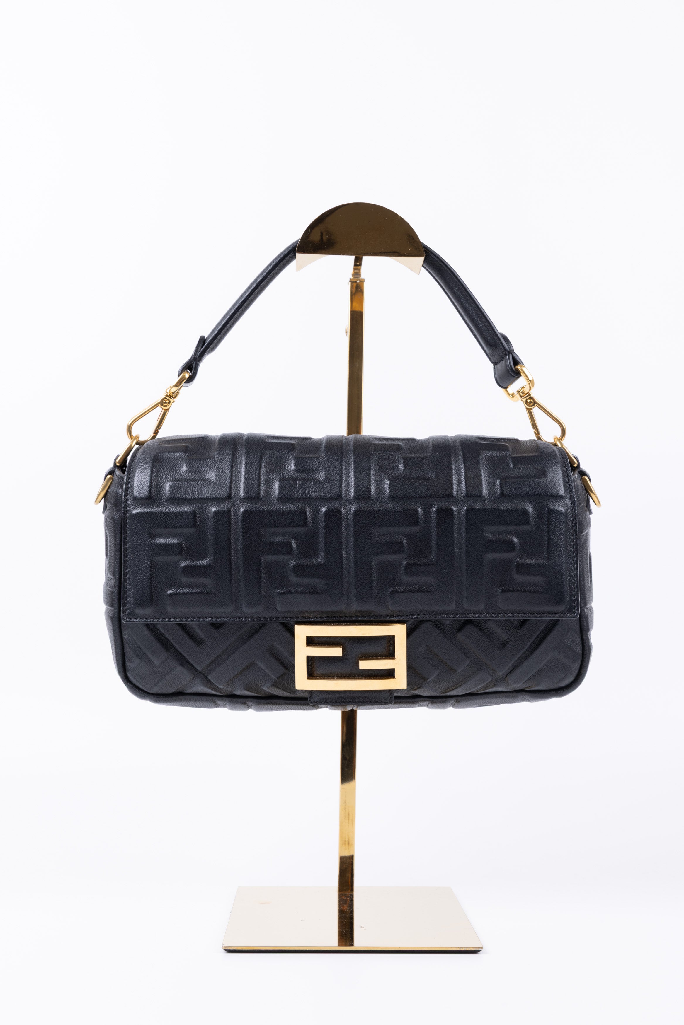 FENDI BAGUETTE MEDIA NERA FF