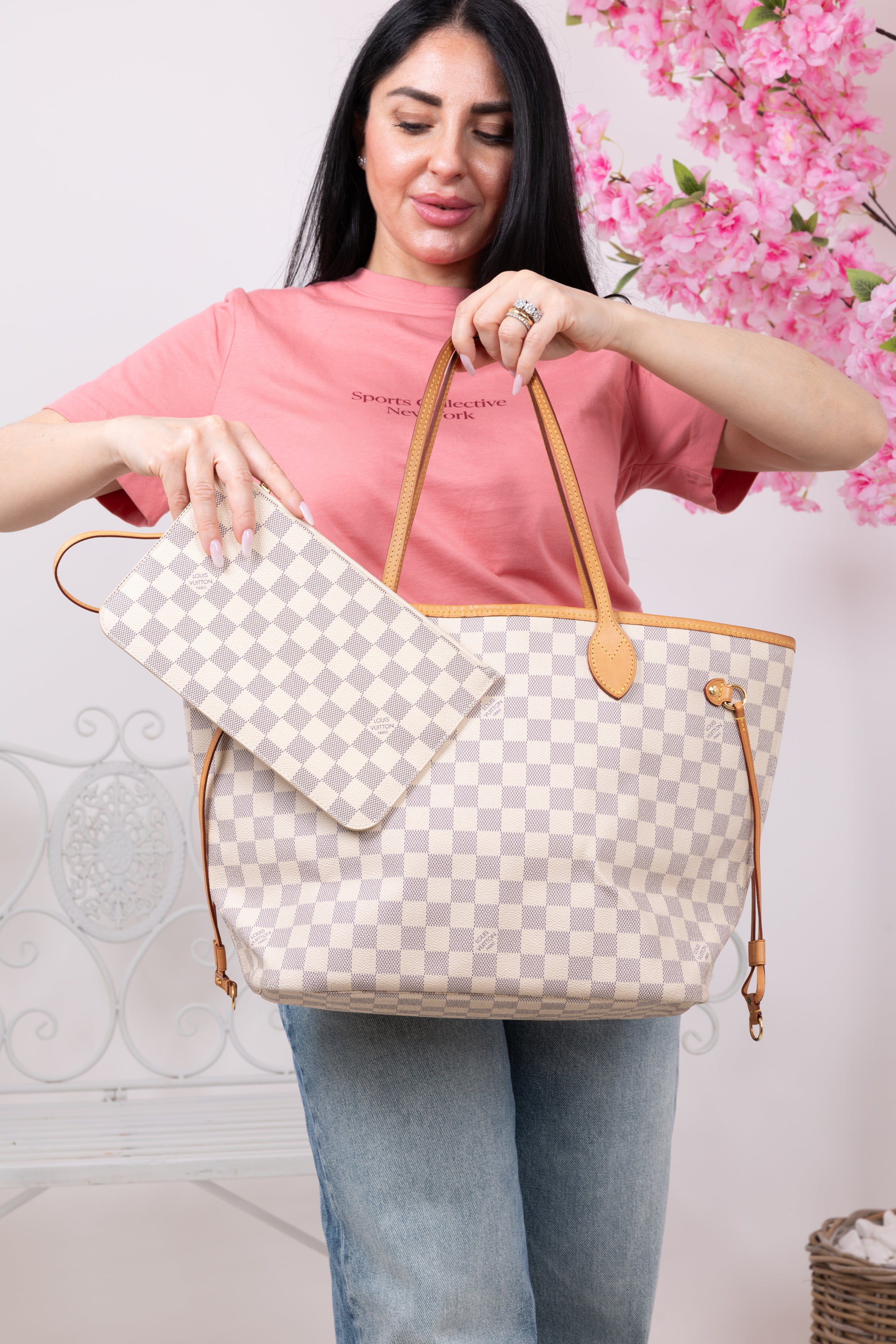 LOUIS VUITTON NEVERFULL DAMIER BIANCA MM