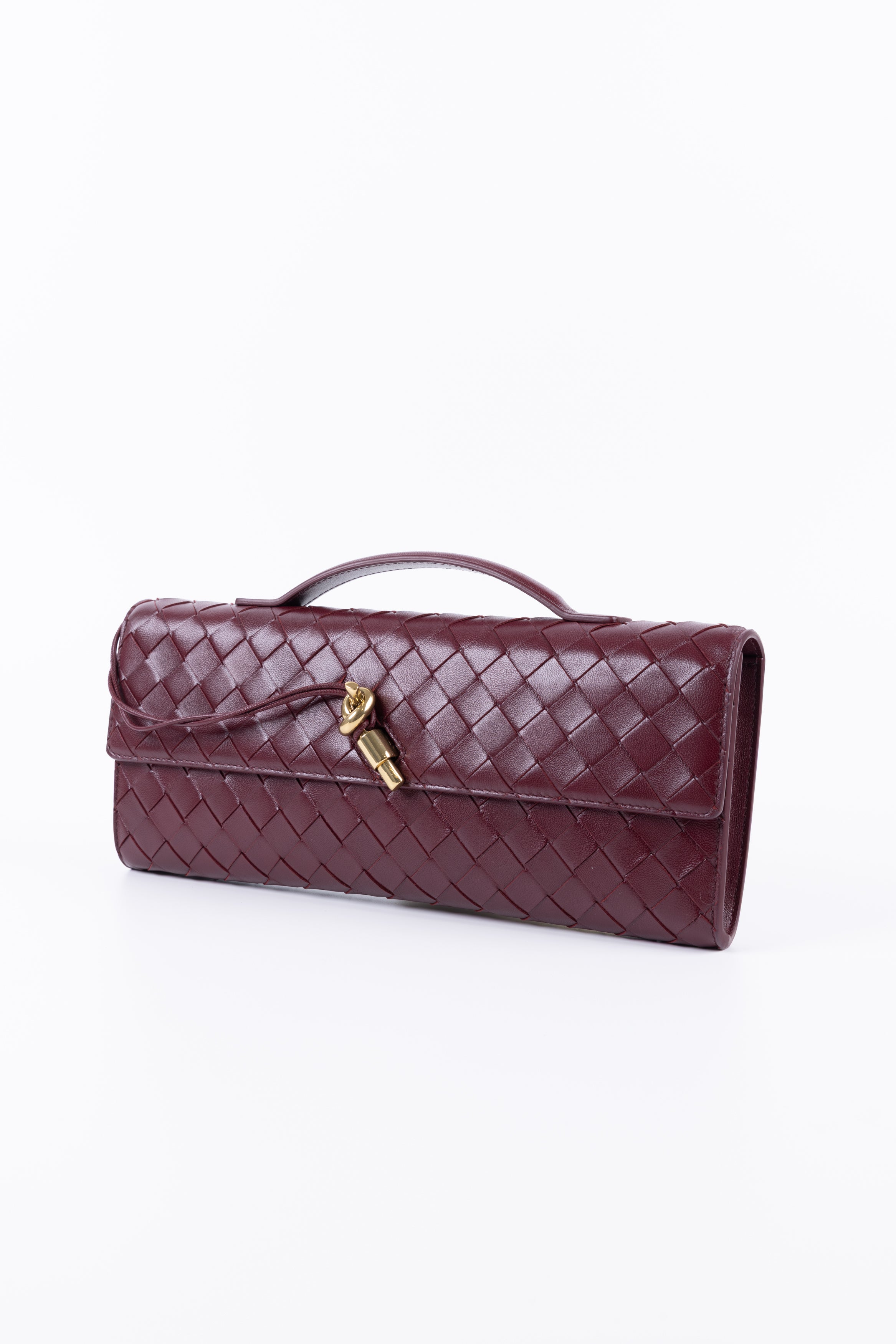 BOTTEGA VENETA ANDIAMO CLUTCH BAROLO