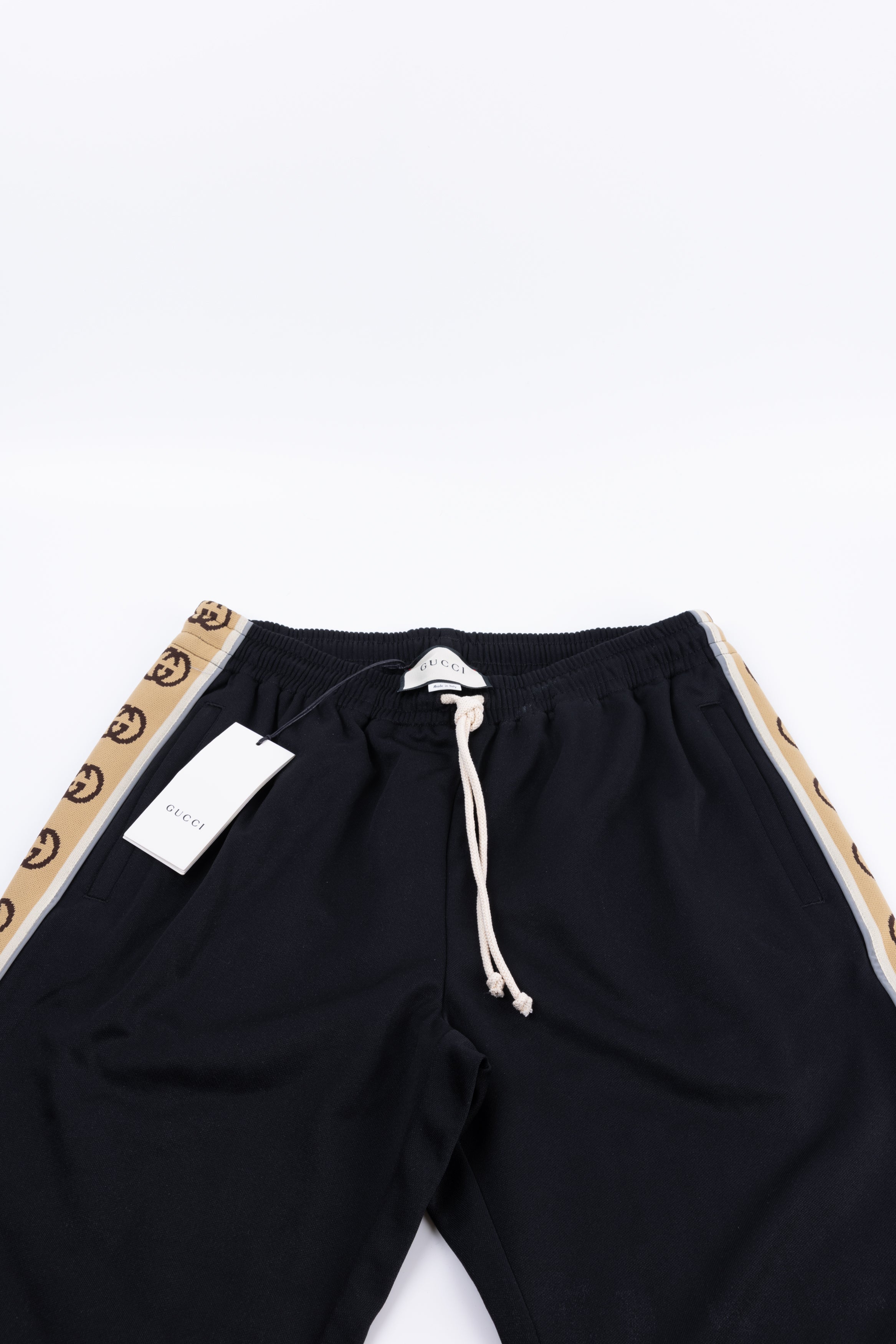Gucci pantalone tuta nero striscia gg