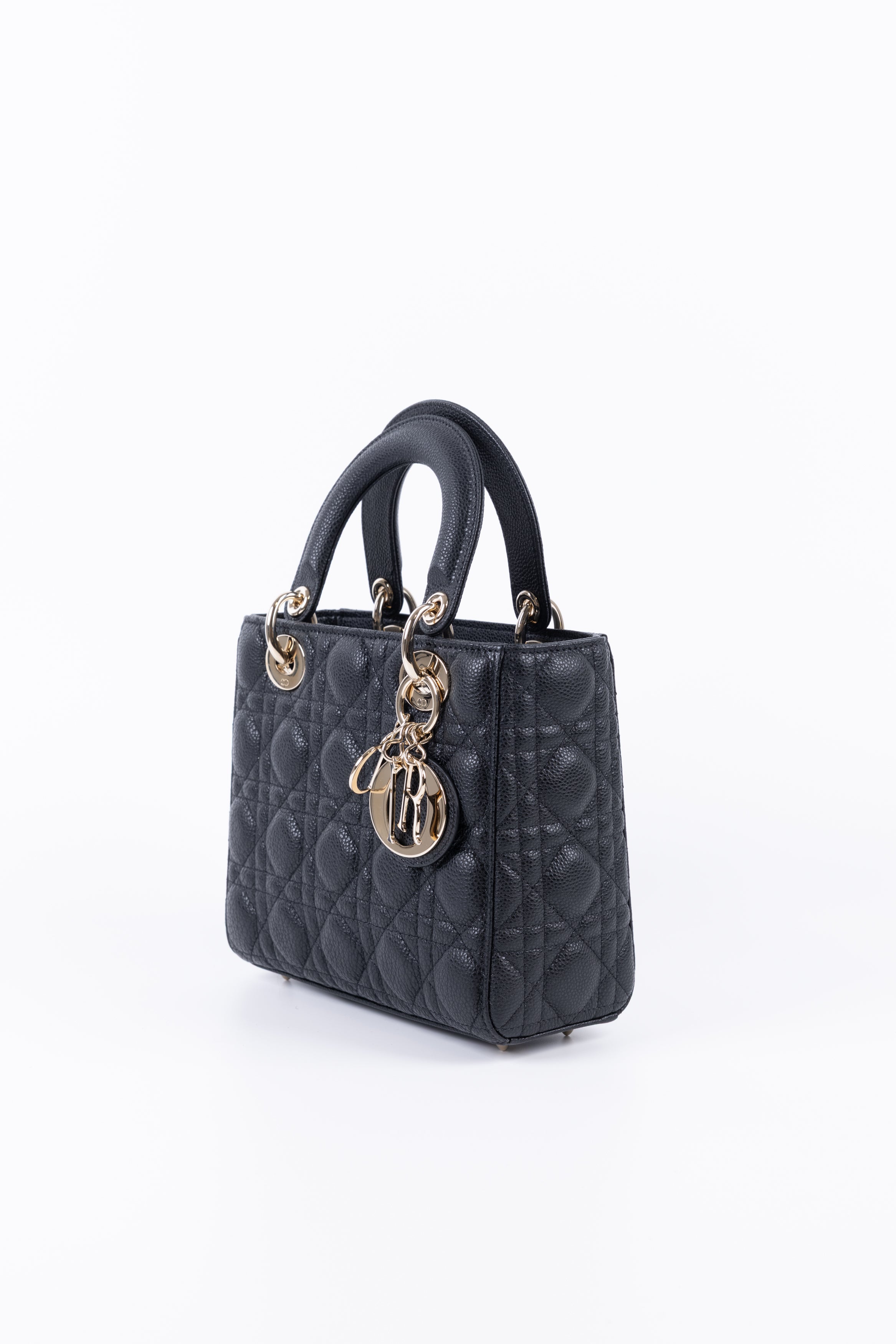 LADY DIOR SMALL IN PELLE CAVIAR NERA