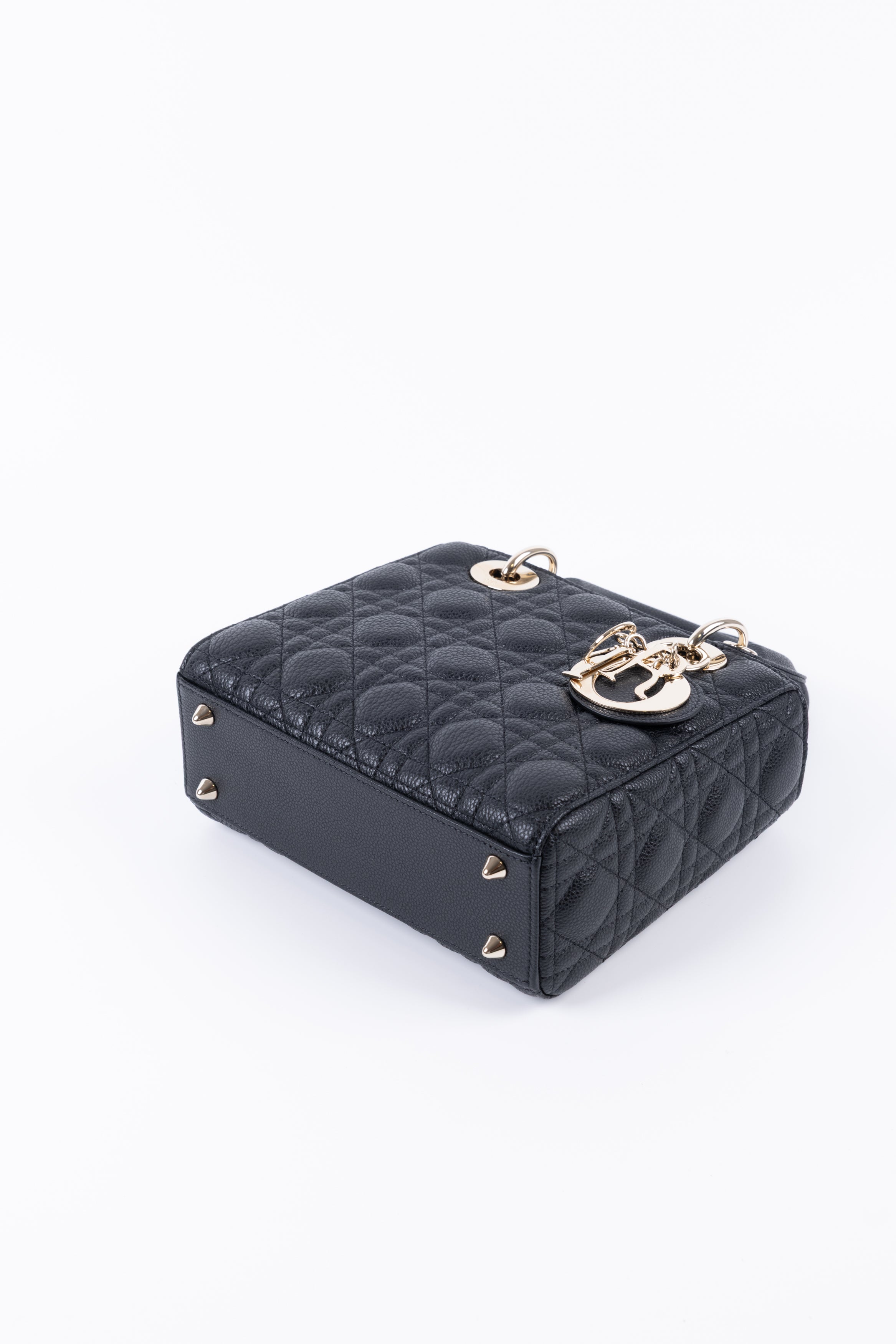 LADY DIOR SMALL IN PELLE CAVIAR NERA