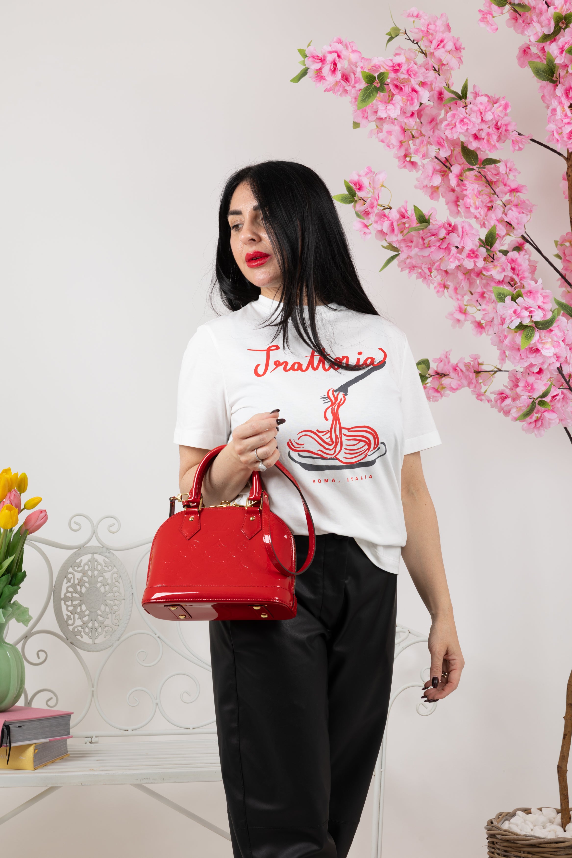 LOUIS VUITTON ALMA IN VERNICE ROSSA BB