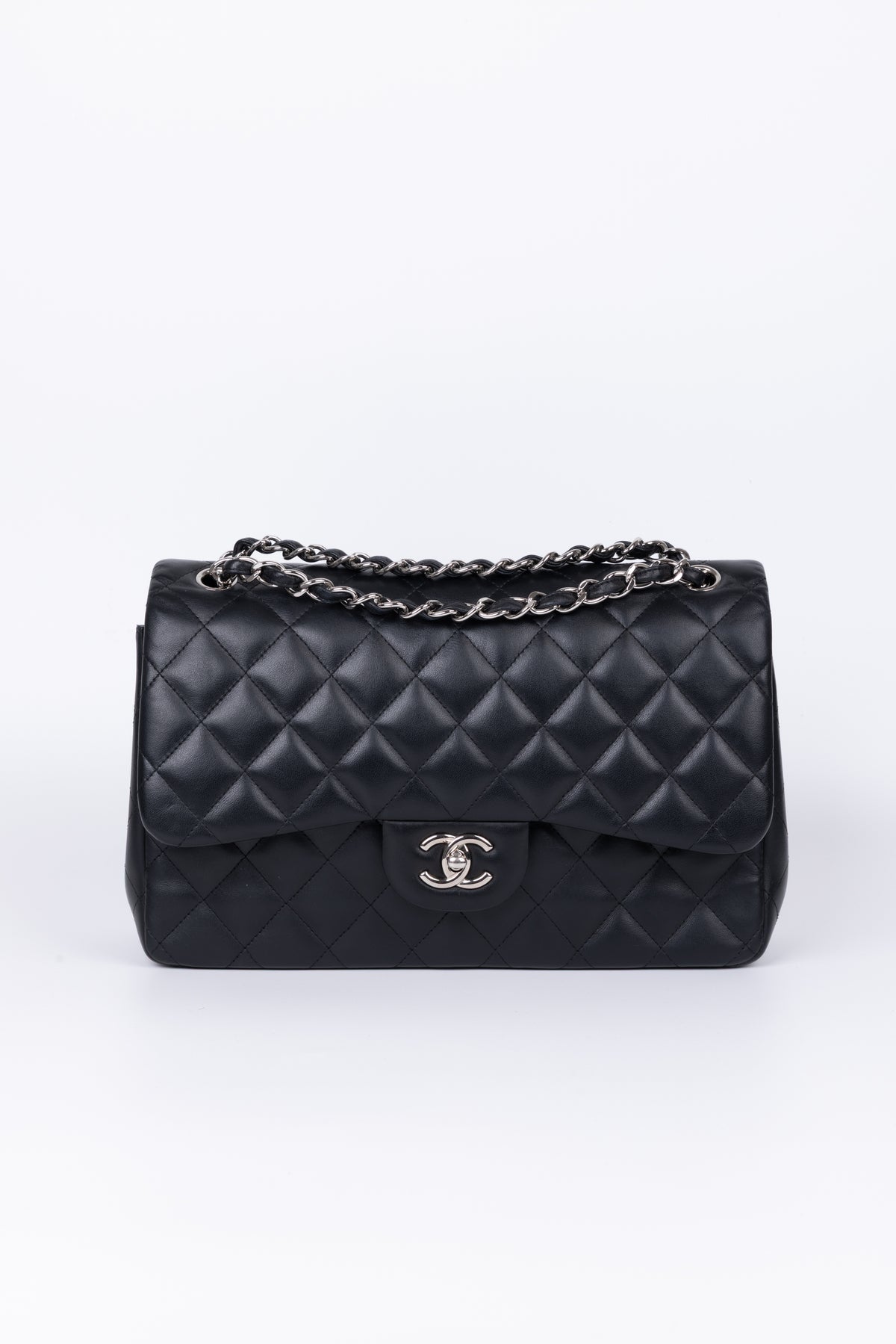 CHANEL JUMBO NERA \ ARGENTO