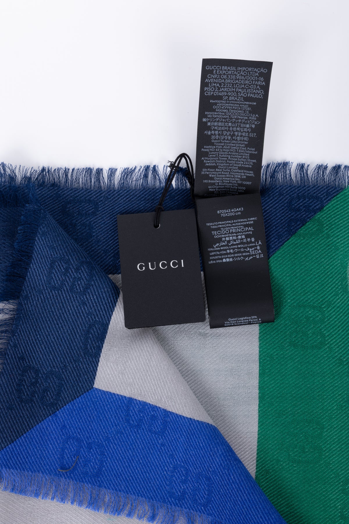 GUCCI GG GRIGIA \ BLU \ TURCHESE ART 25