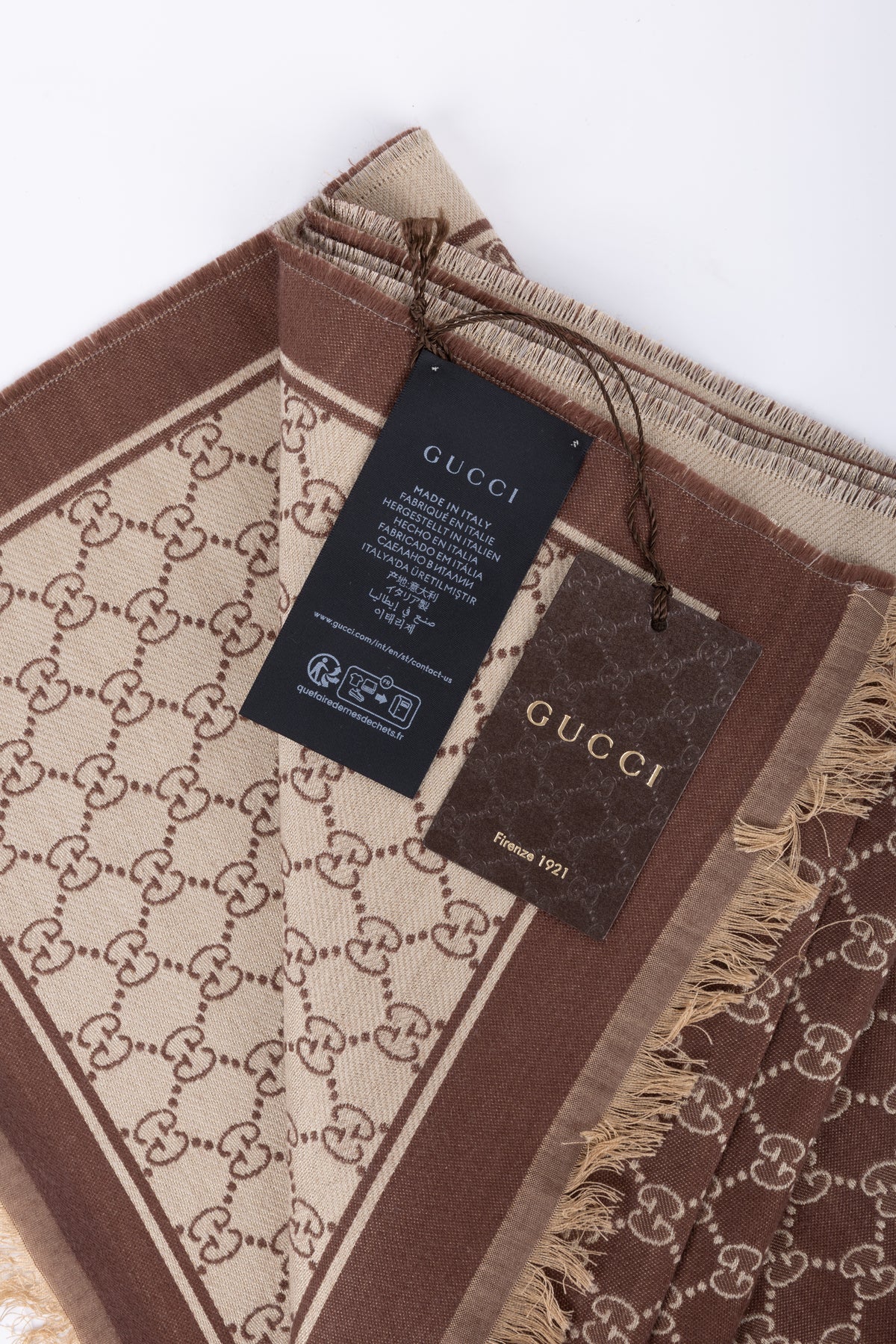 GUCCI GG MARRONE \ ORO SATIN ART 15