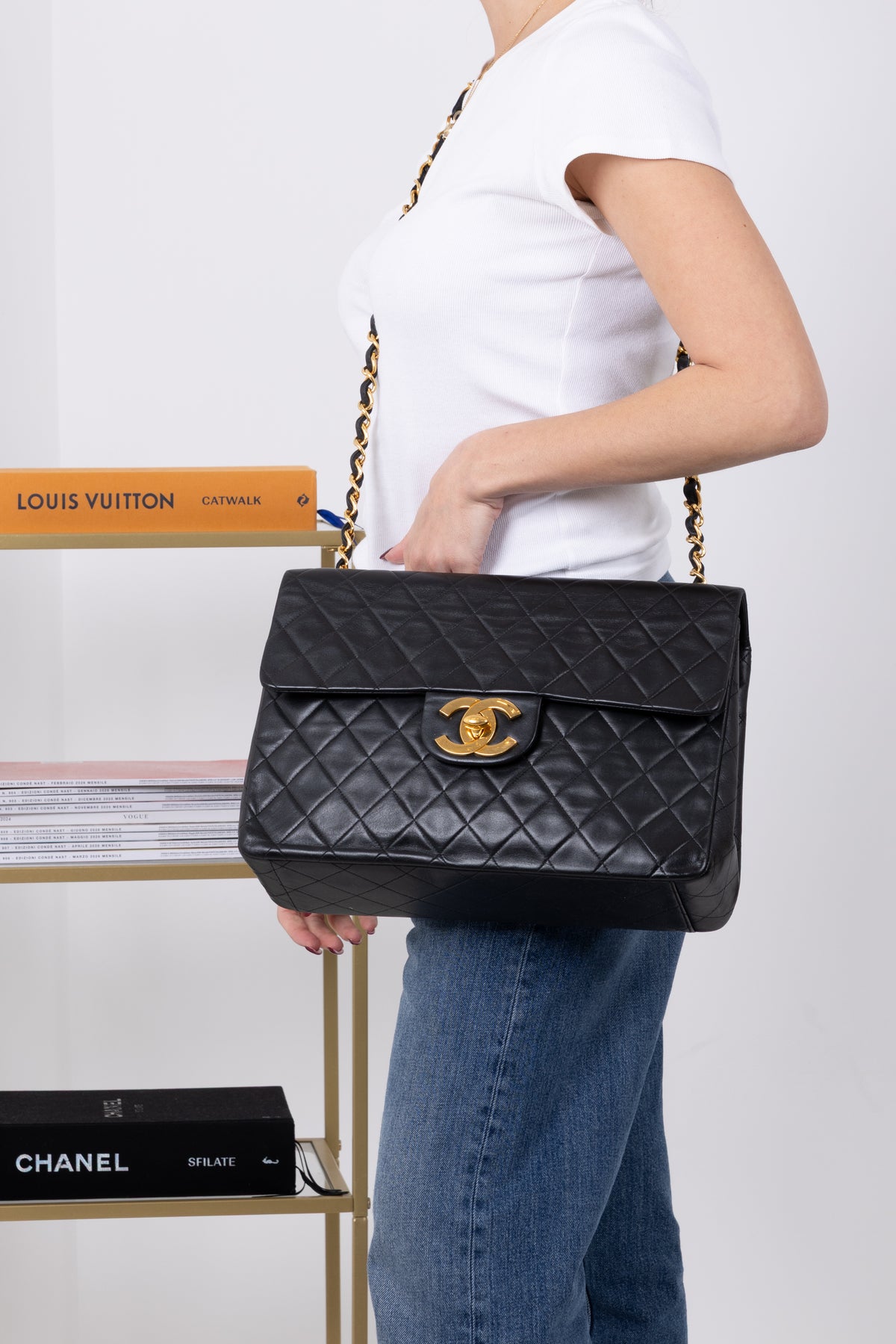 CHANEL TIMELESS MAXI JUMBO NERA \ ORO