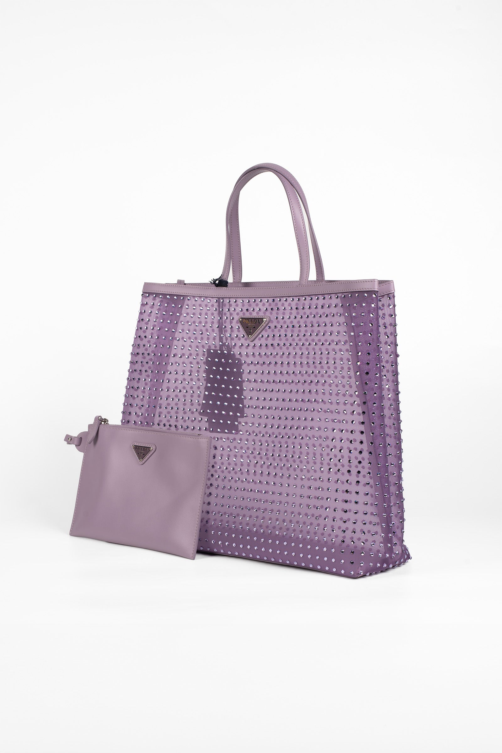 Prada Shopper Viola con paillettes