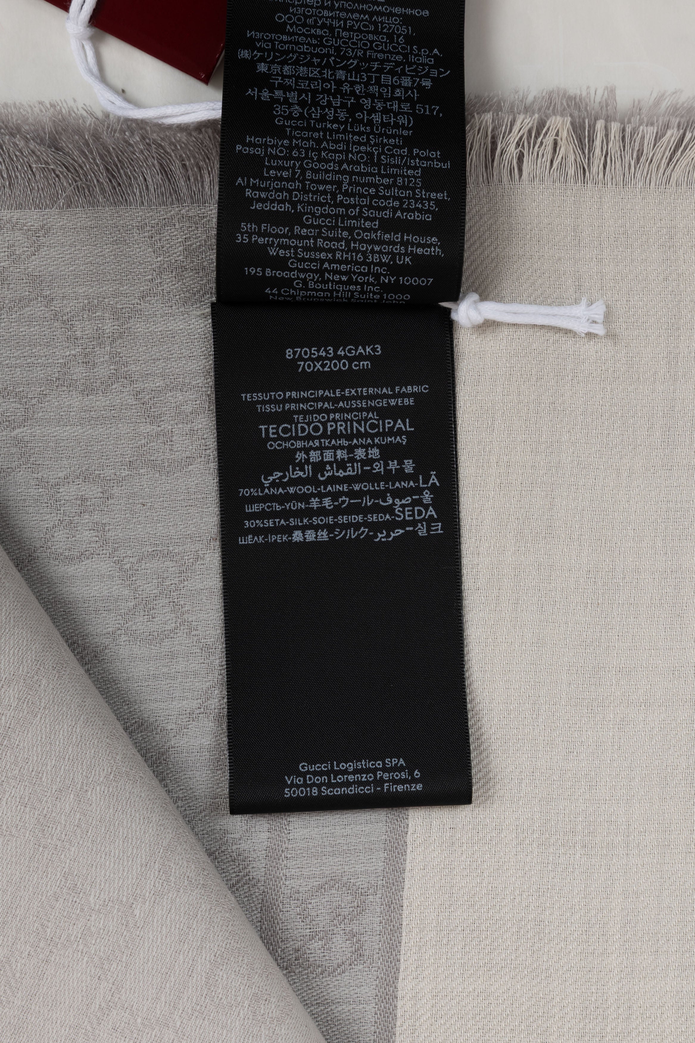 GUCCI STOLA GRIGIA BIANCA 08
