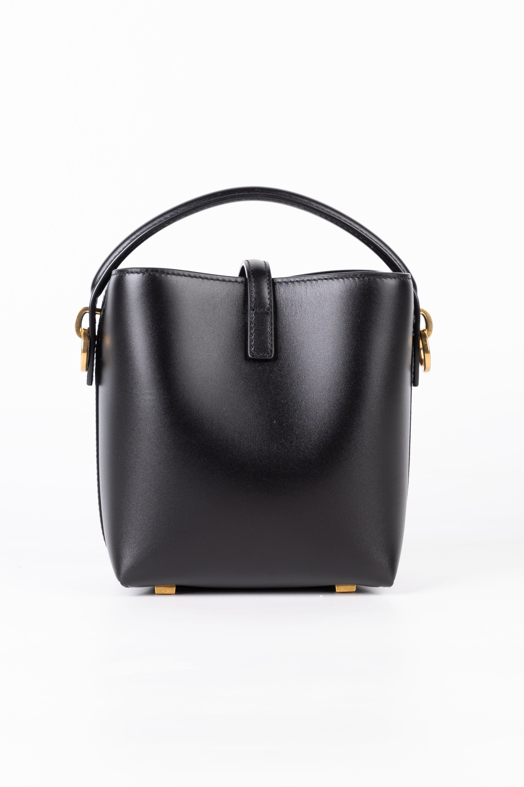 Saint Laurent Le 37 mini in pelle lucida Nero