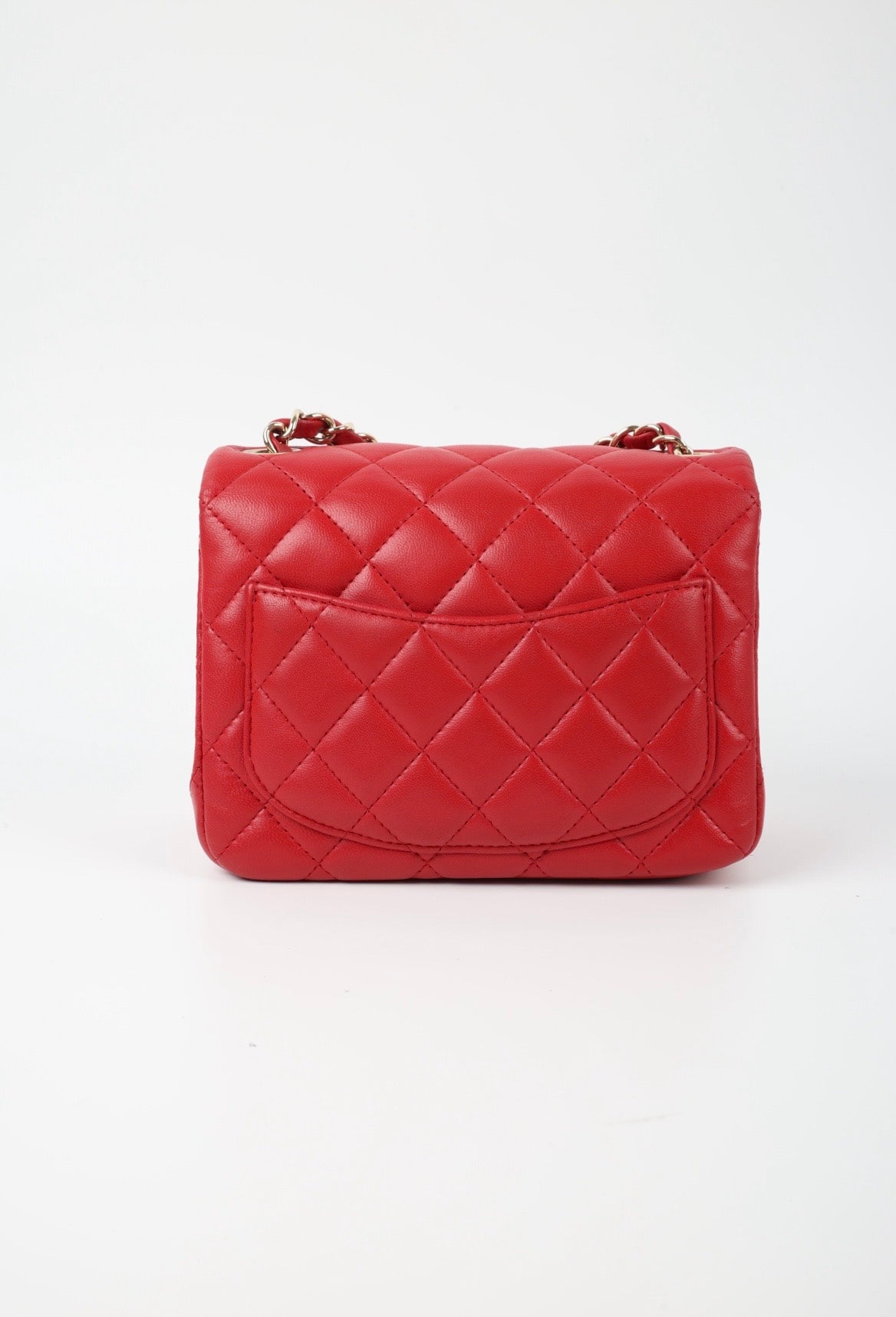 CHANEL MINI SQUARE ROSSA/ORO