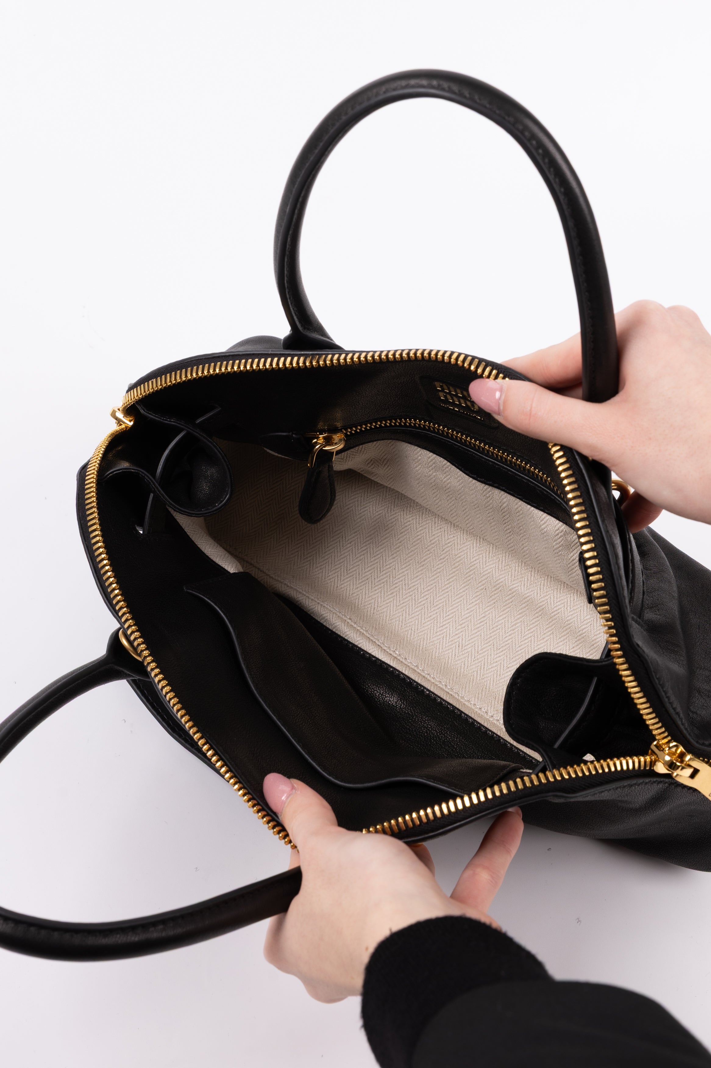 Miu Miu aventure Regular Nera In Pelle