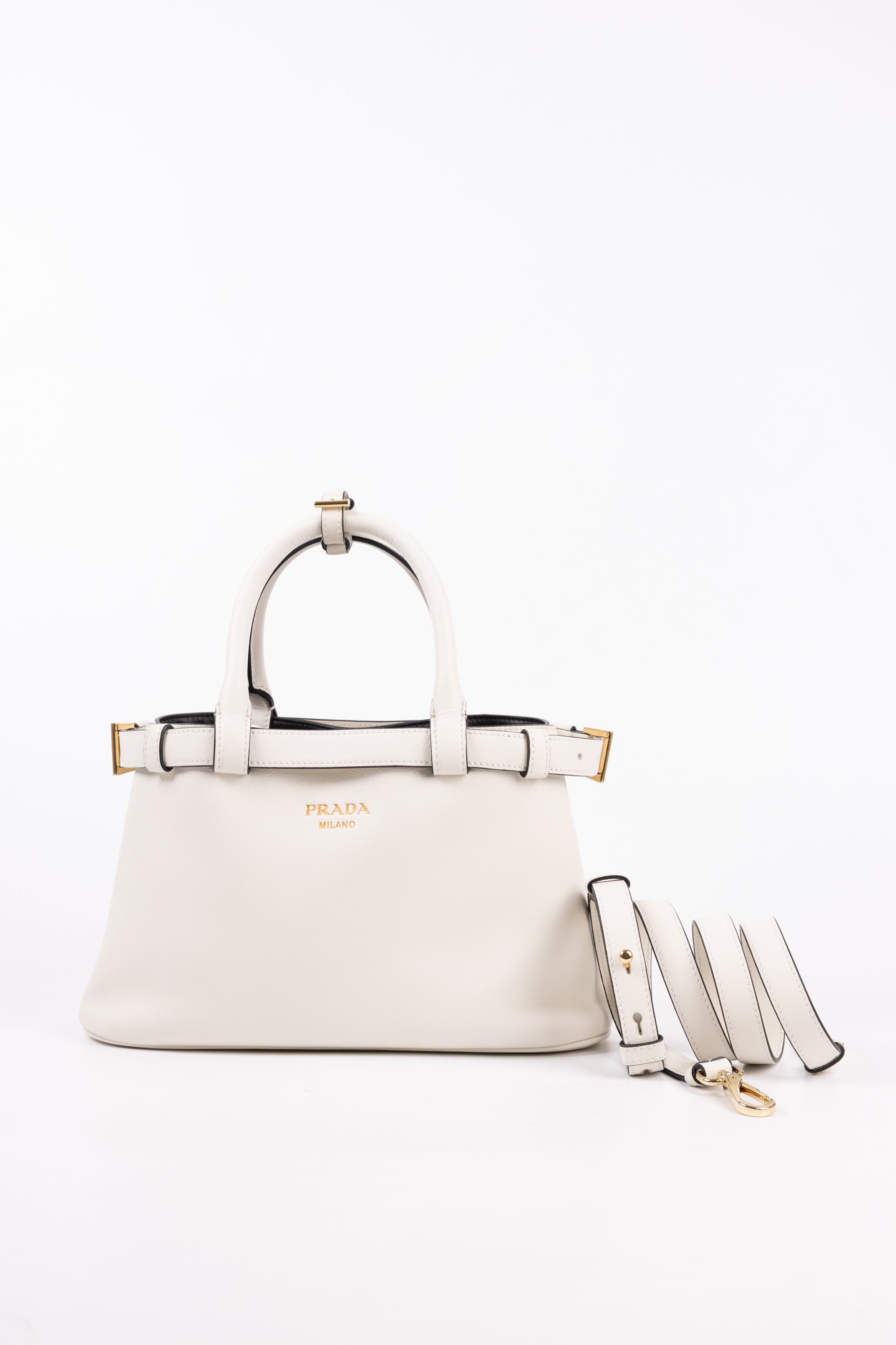 Prada buckle Small Bianco