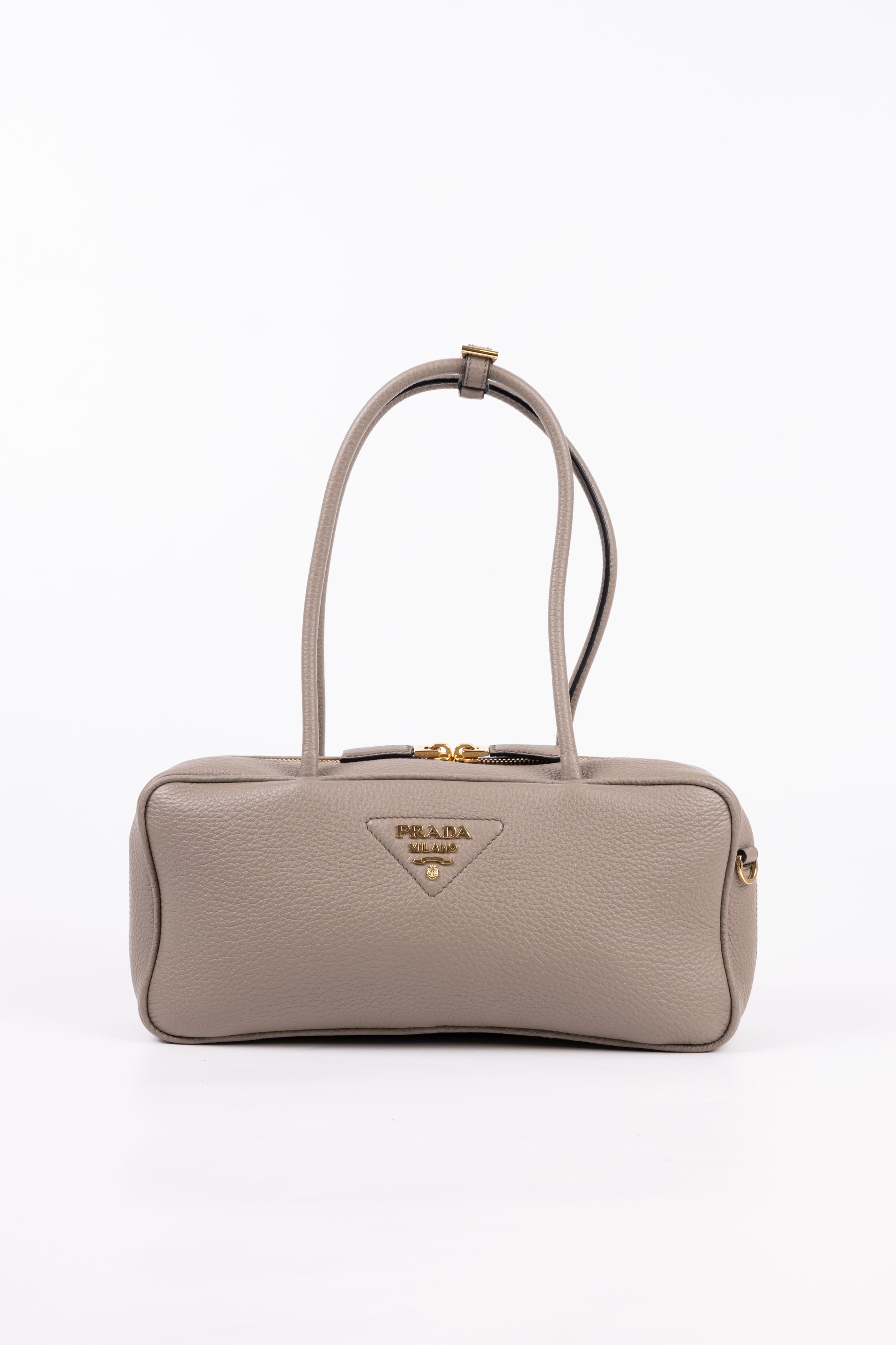 Prada Borsa a mano Tote piccola grigia