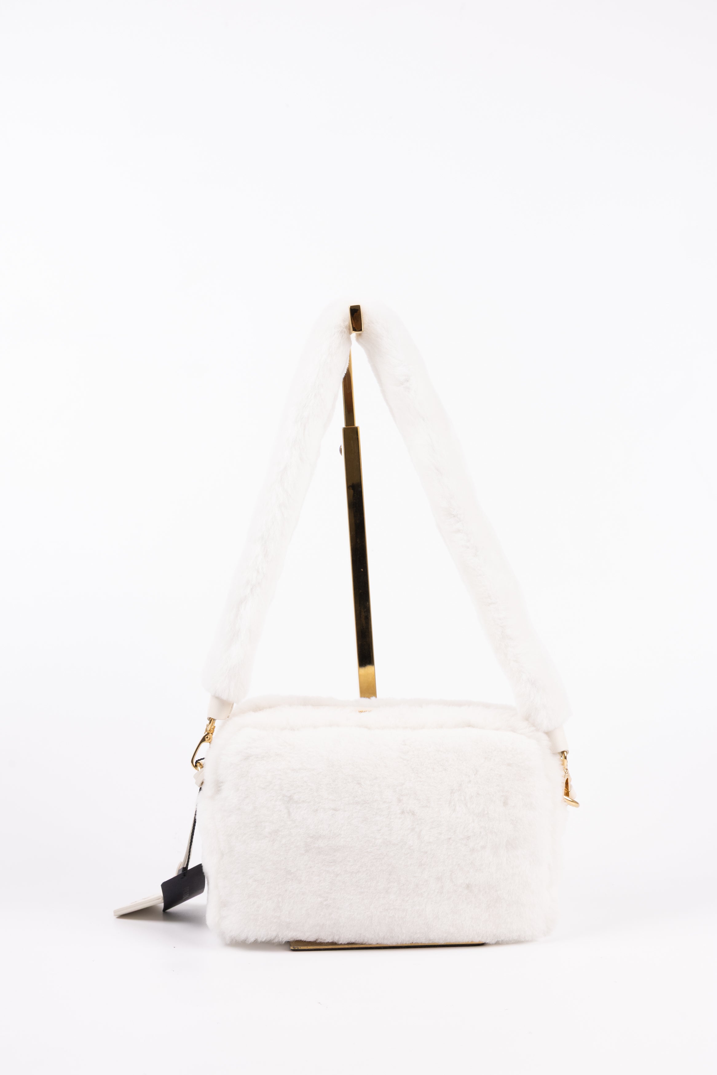 Miu Miu shoulder bag in pelliccia bianca