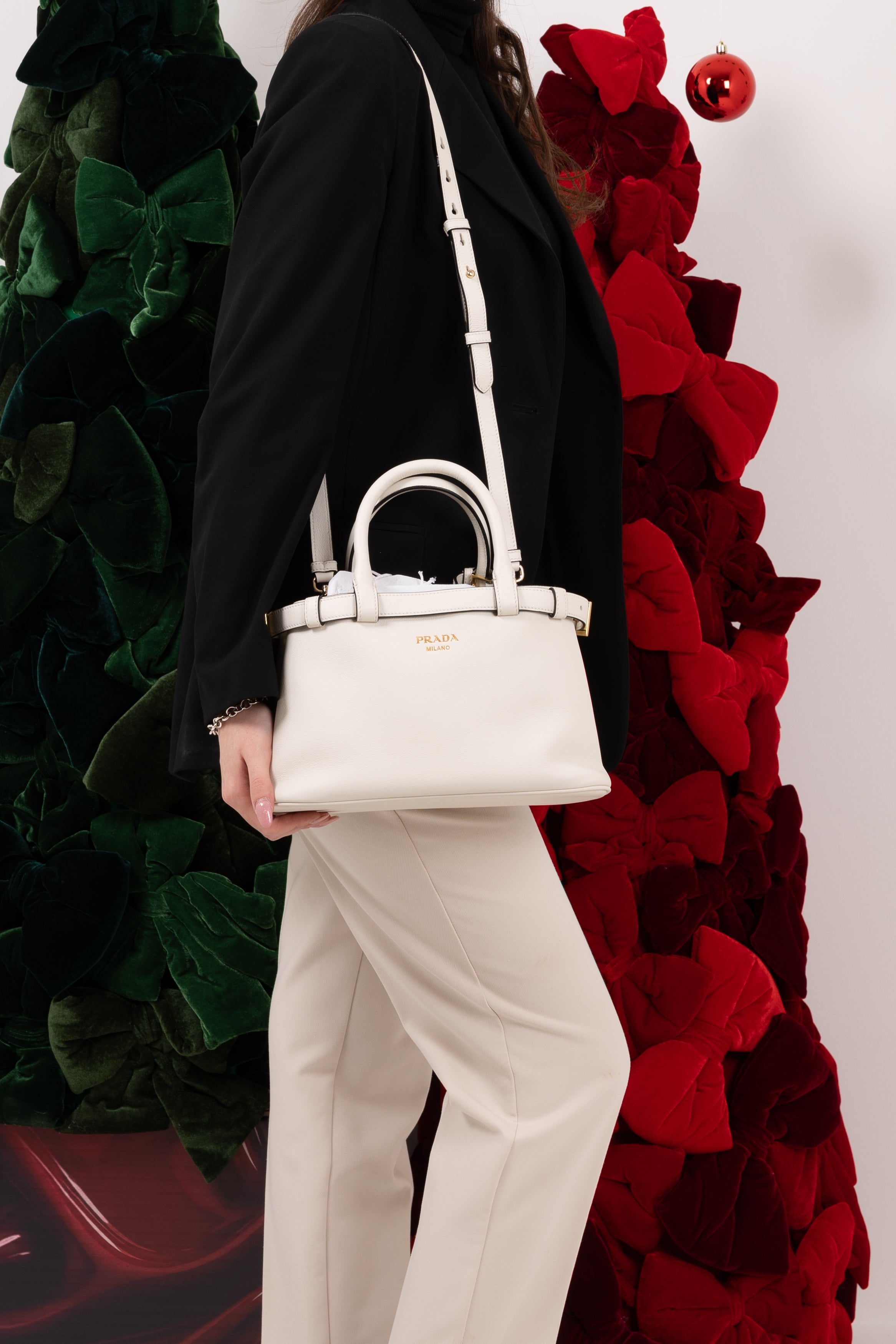 Prada buckle Small Bianco