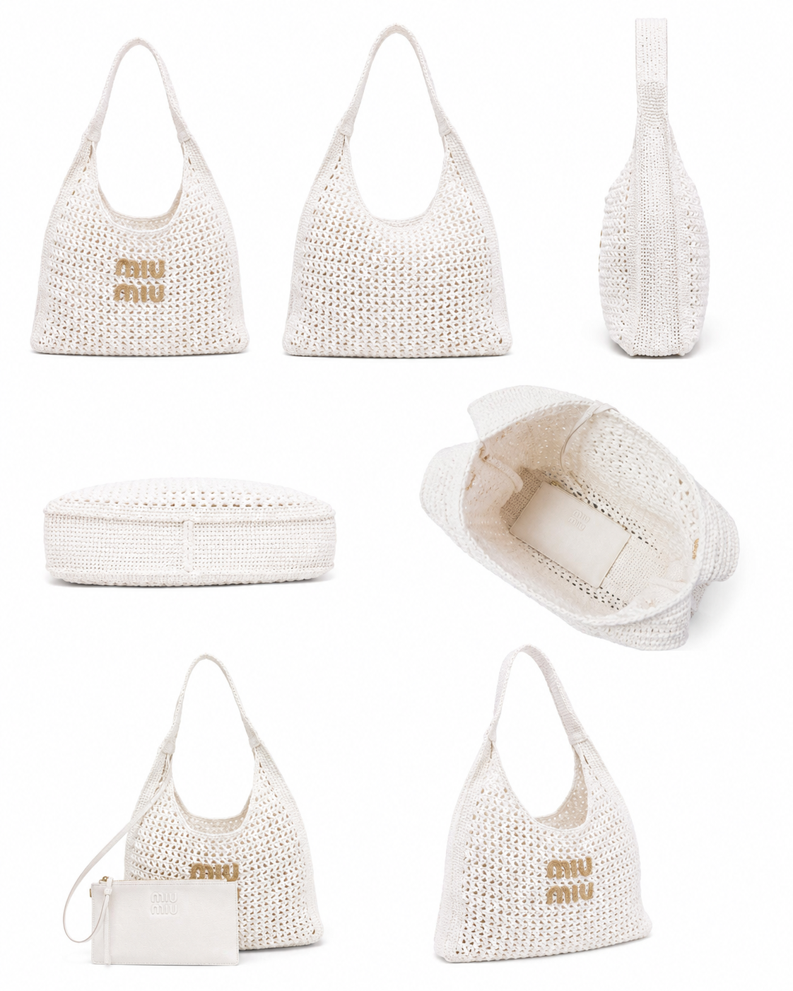 Miu Miu Hobo Wander Grande Bianca