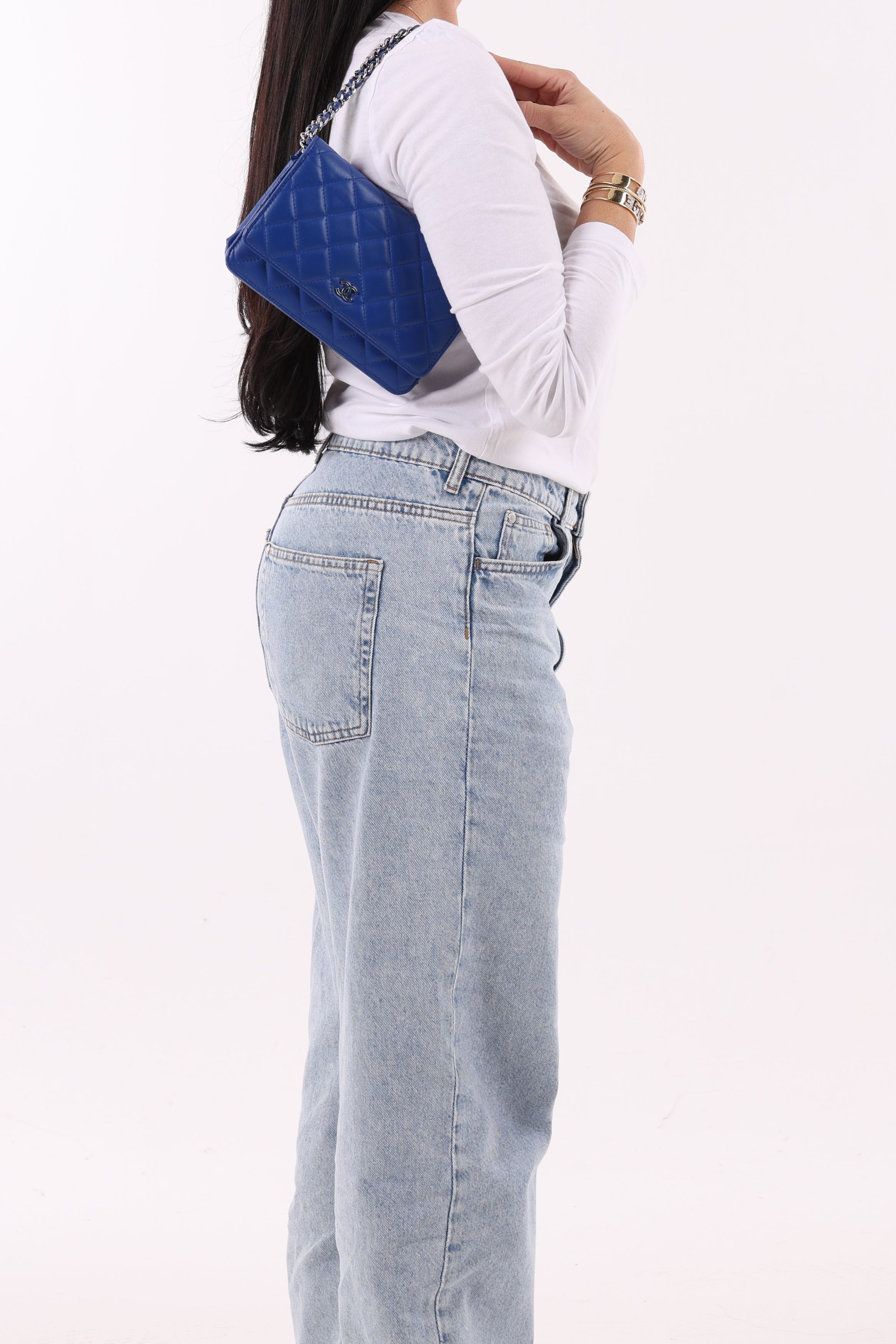 Chanel Wallet on Chain Blue