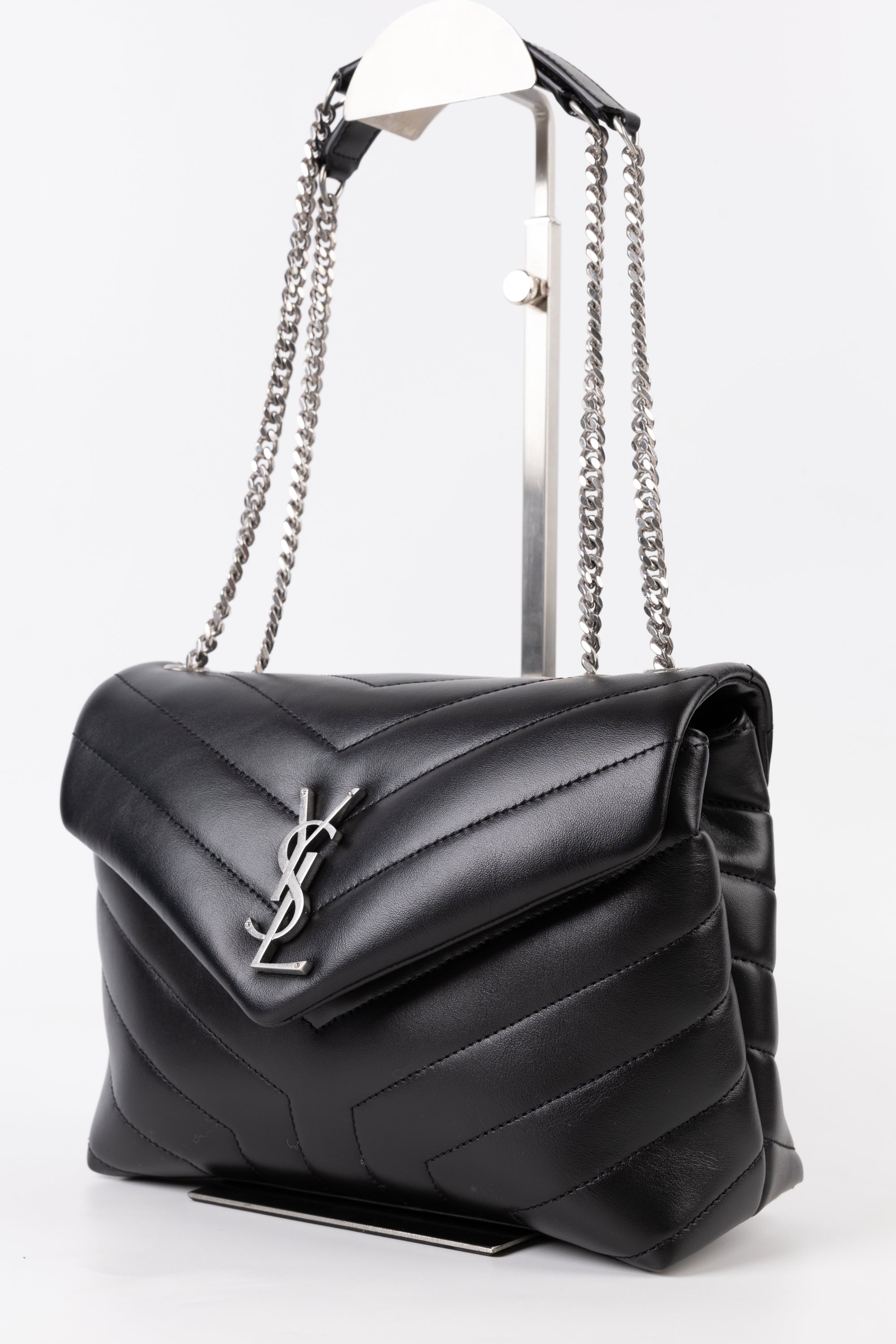 Saint Laurent Lou Lou Small Nero/Argento