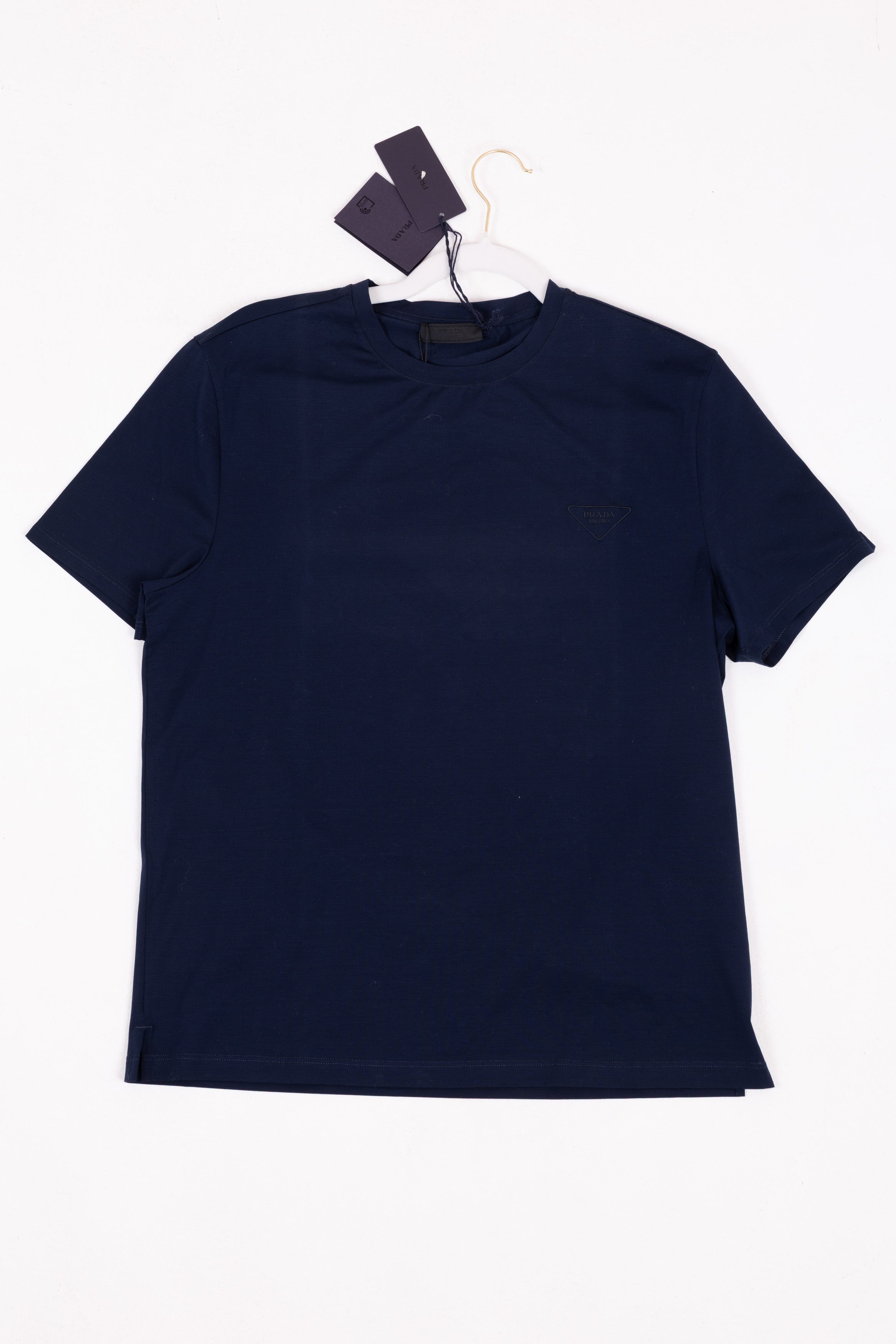 PRADA T-SHIRT BLU BOX LOGO